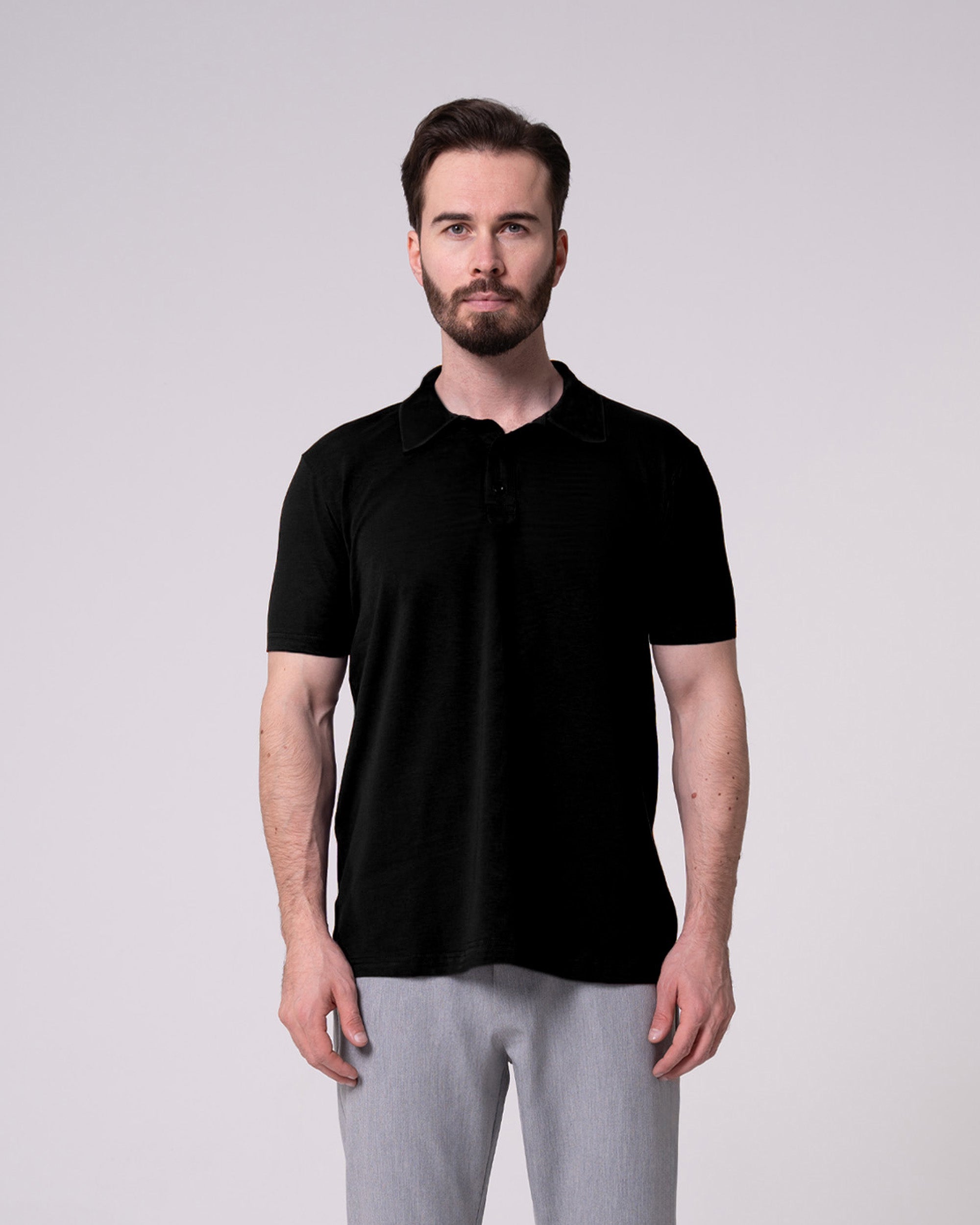 Siyah Polo Yaka Tişört