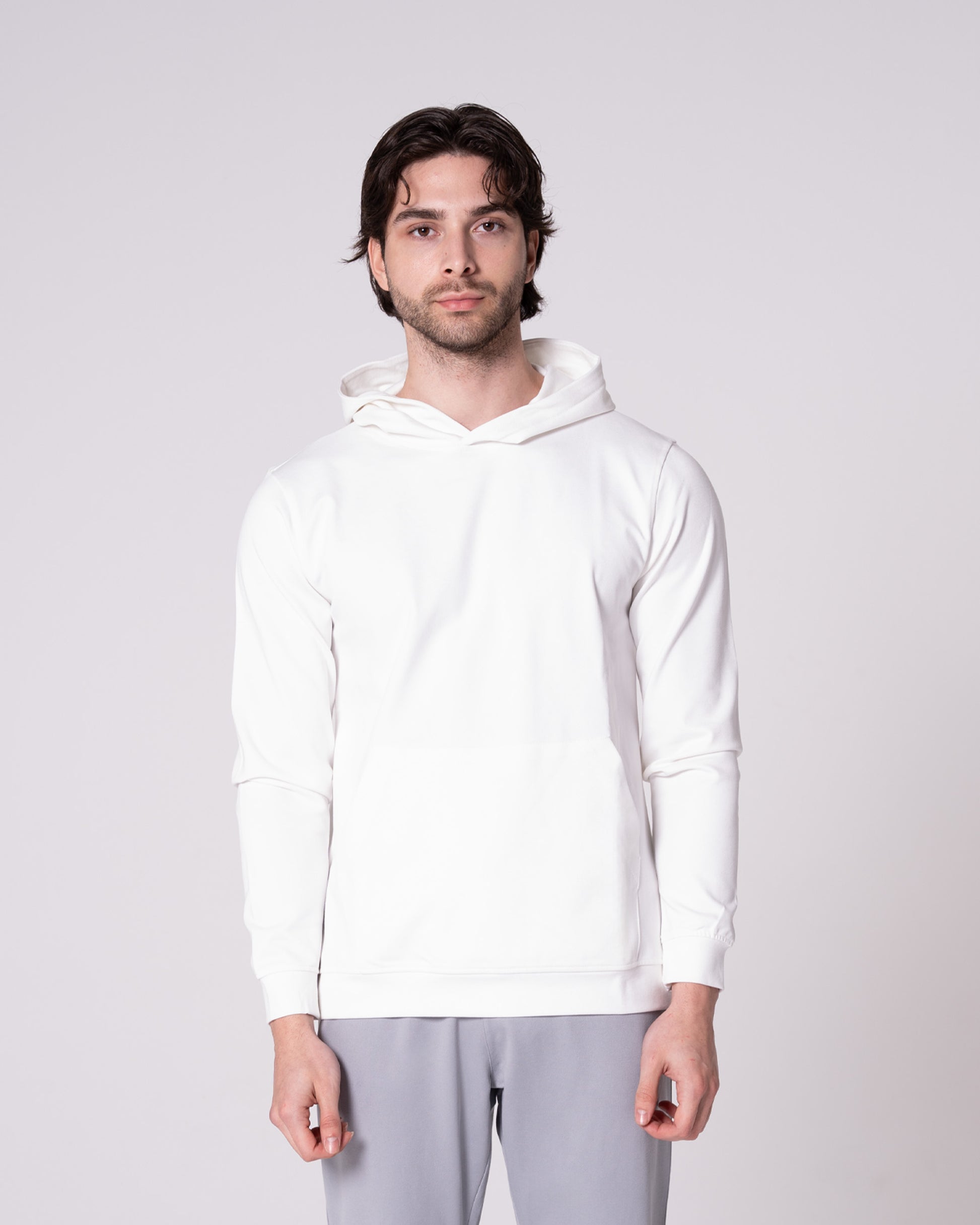 Ekru Kapüşonlu Sweatshirt