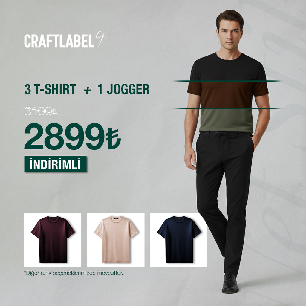 3 Tişört + 1 Jogger KASIM FIRSATI