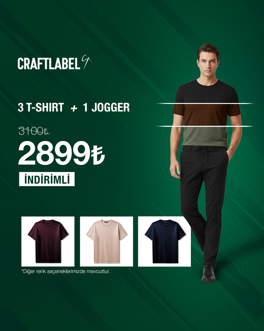 3 Tişört + 1 Jogger Kampanyası