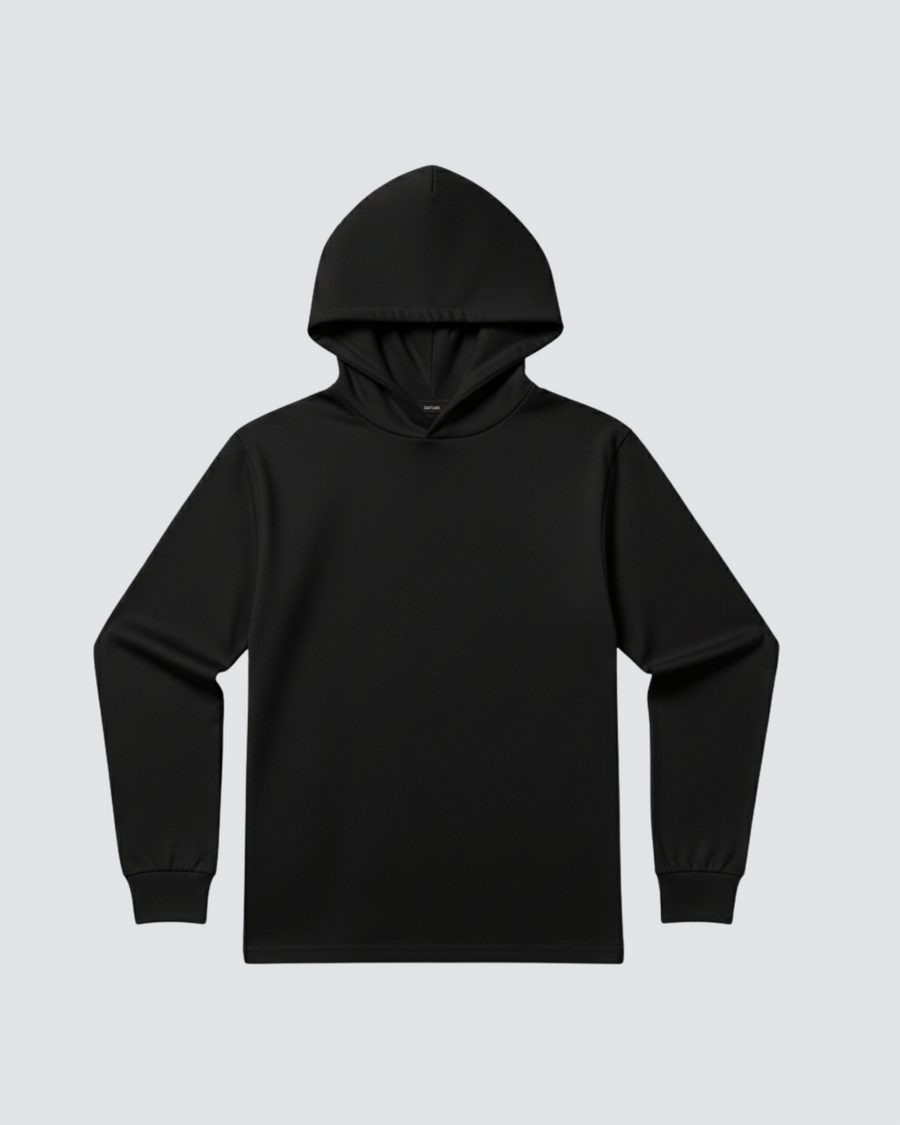 Siyah Kapüşonlu Sweatshirt