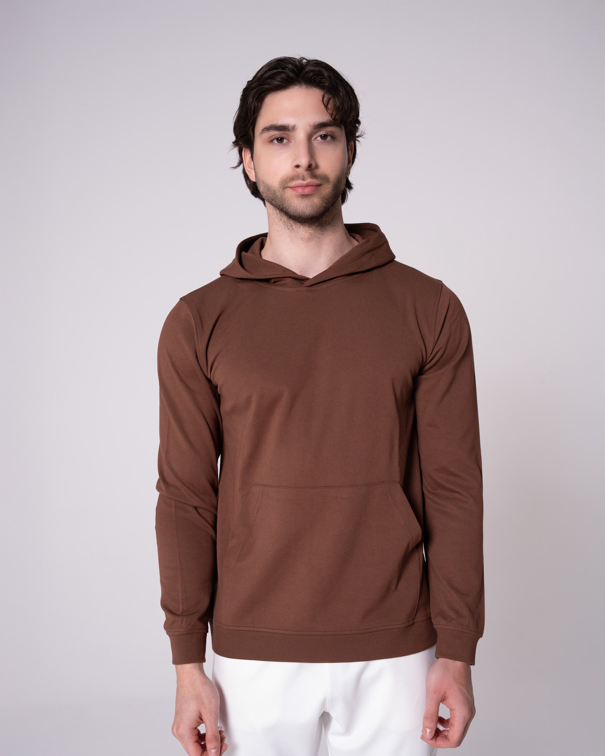 Kahverengi Kapüşonlu Sweatshirt Craftlabel