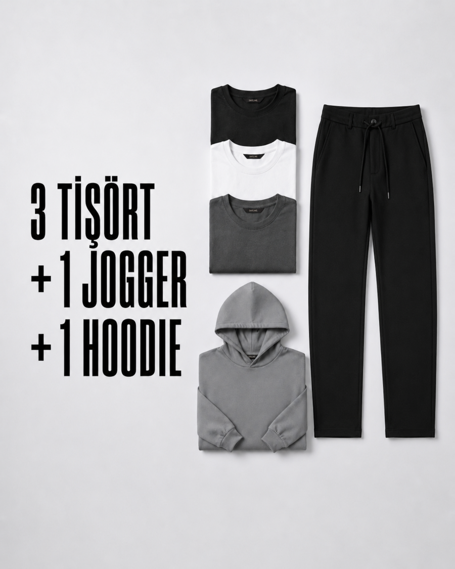 3 Tişört + 1 Jogger + 1  Hoodie Kampanyası