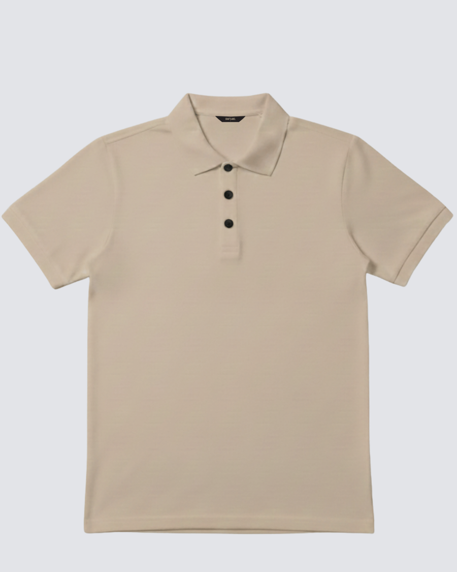 Daş Rəngi Polo Yaxa Köynək
