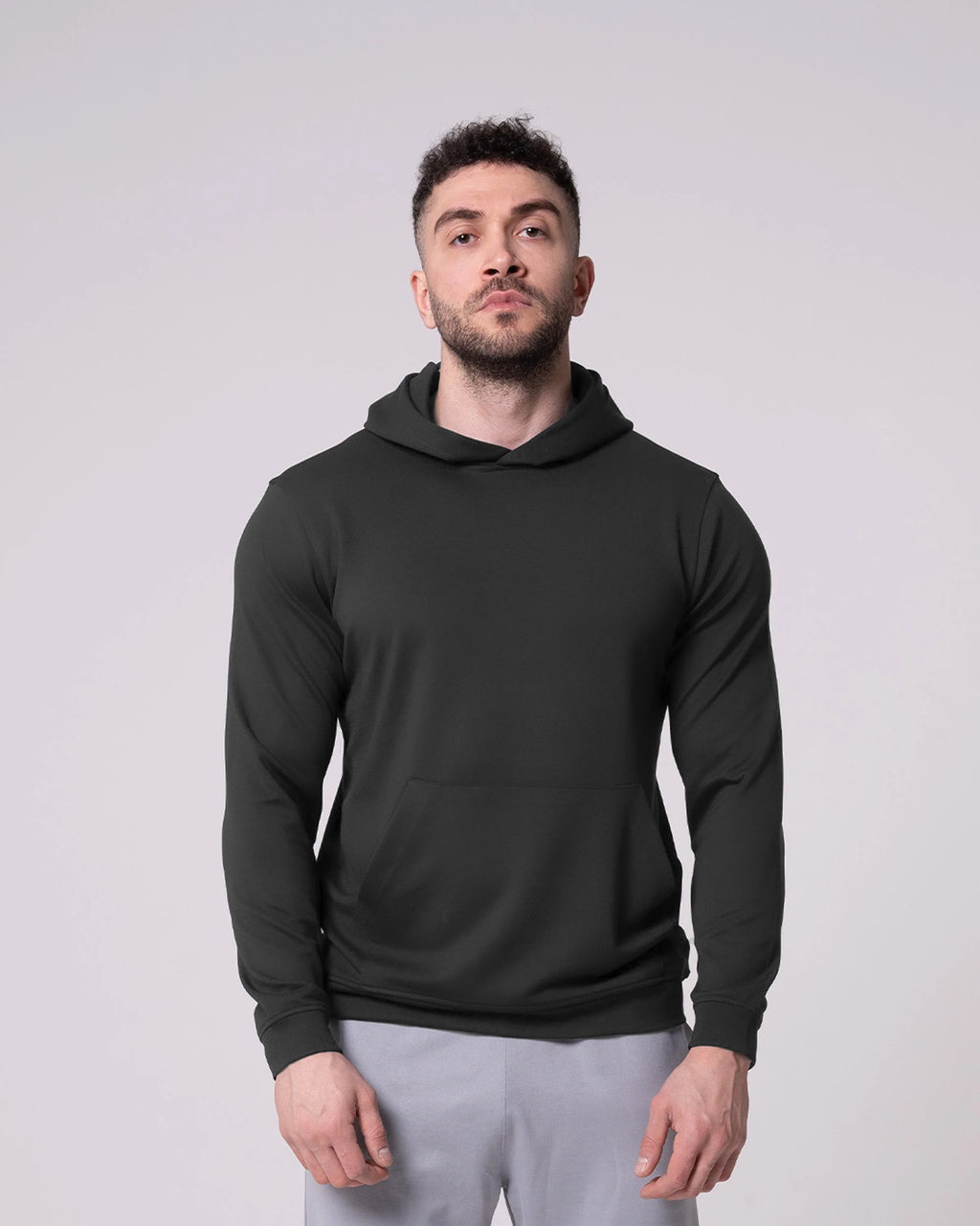 Antrasit Kapüşonlu Sweatshirt