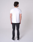 Beyaz Bisiklet Yaka Tişört Craftlabel