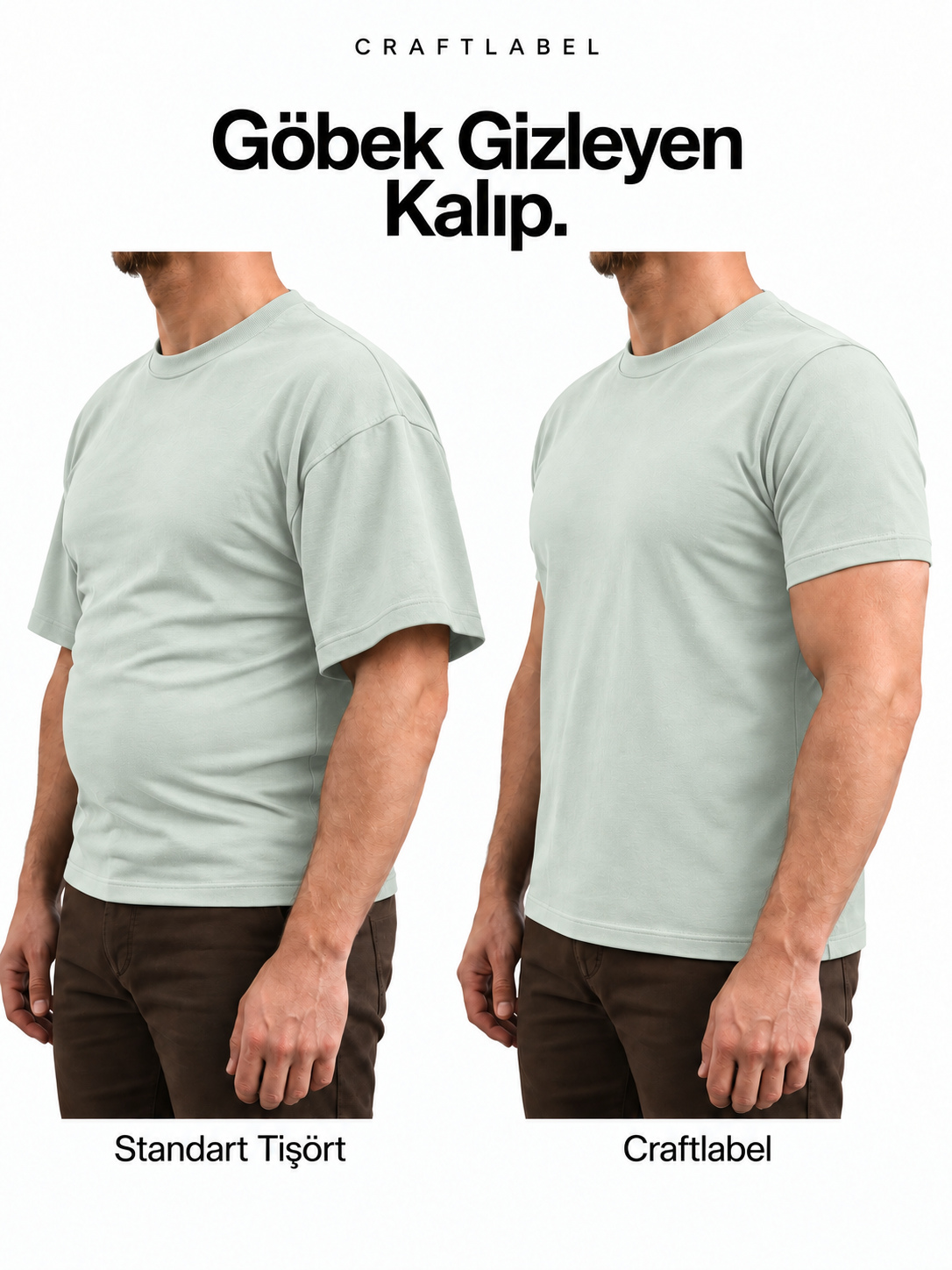 Mint Bisiklet Yaka Tişört
