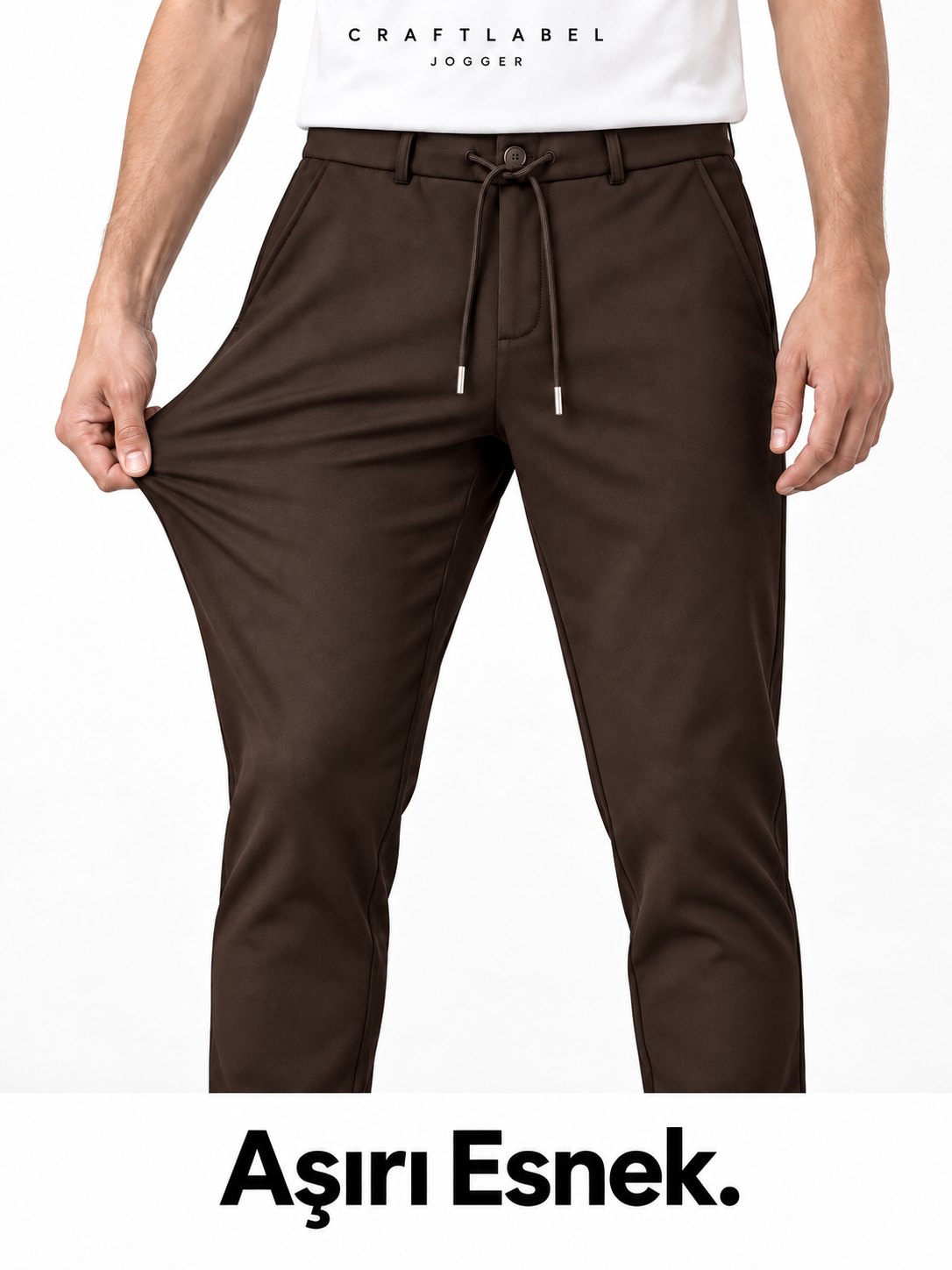 Kahverengi Jogger Pantolon