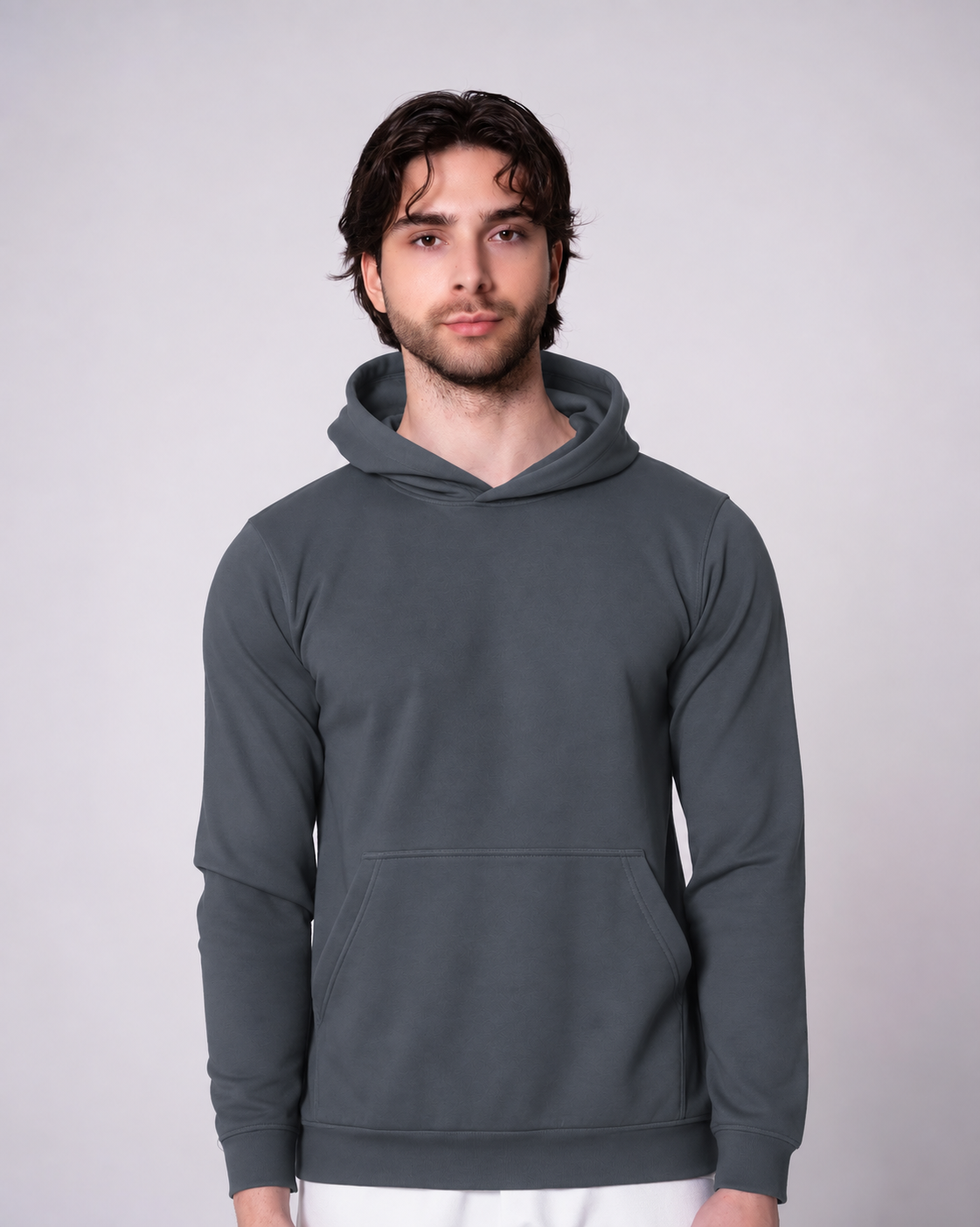 Antrasit Kapüşonlu Sweatshirt