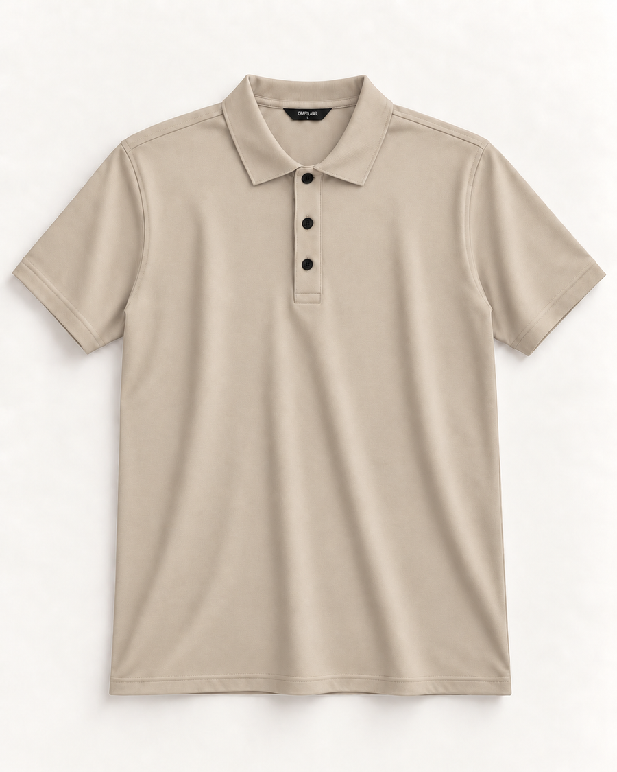 Taş Rengi Polo Yaka Tişört