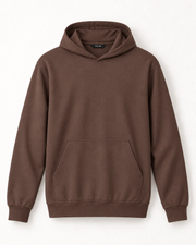 Kahverengi Kapüşonlu Sweatshirt