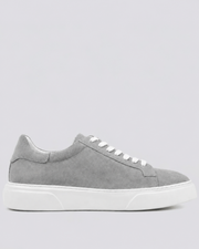 Gri - Beyaz Süet Sneaker Normal Taban