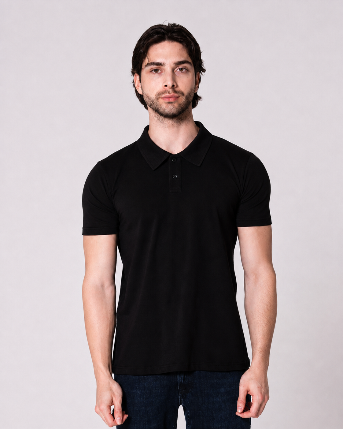 Qara Polo Yaxa Köynək