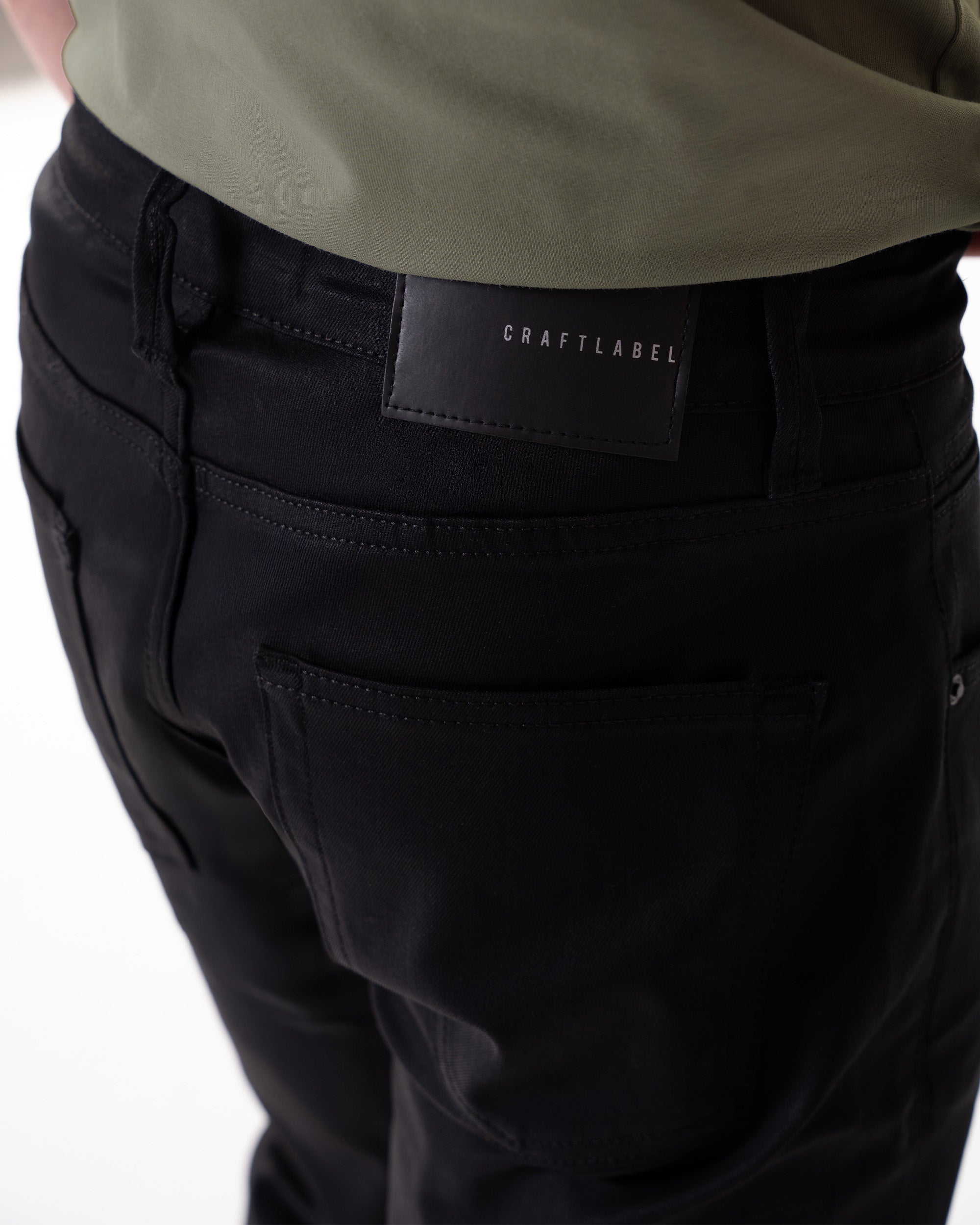 Siyah Comfort Fit Kot Pantolon Craftlabel