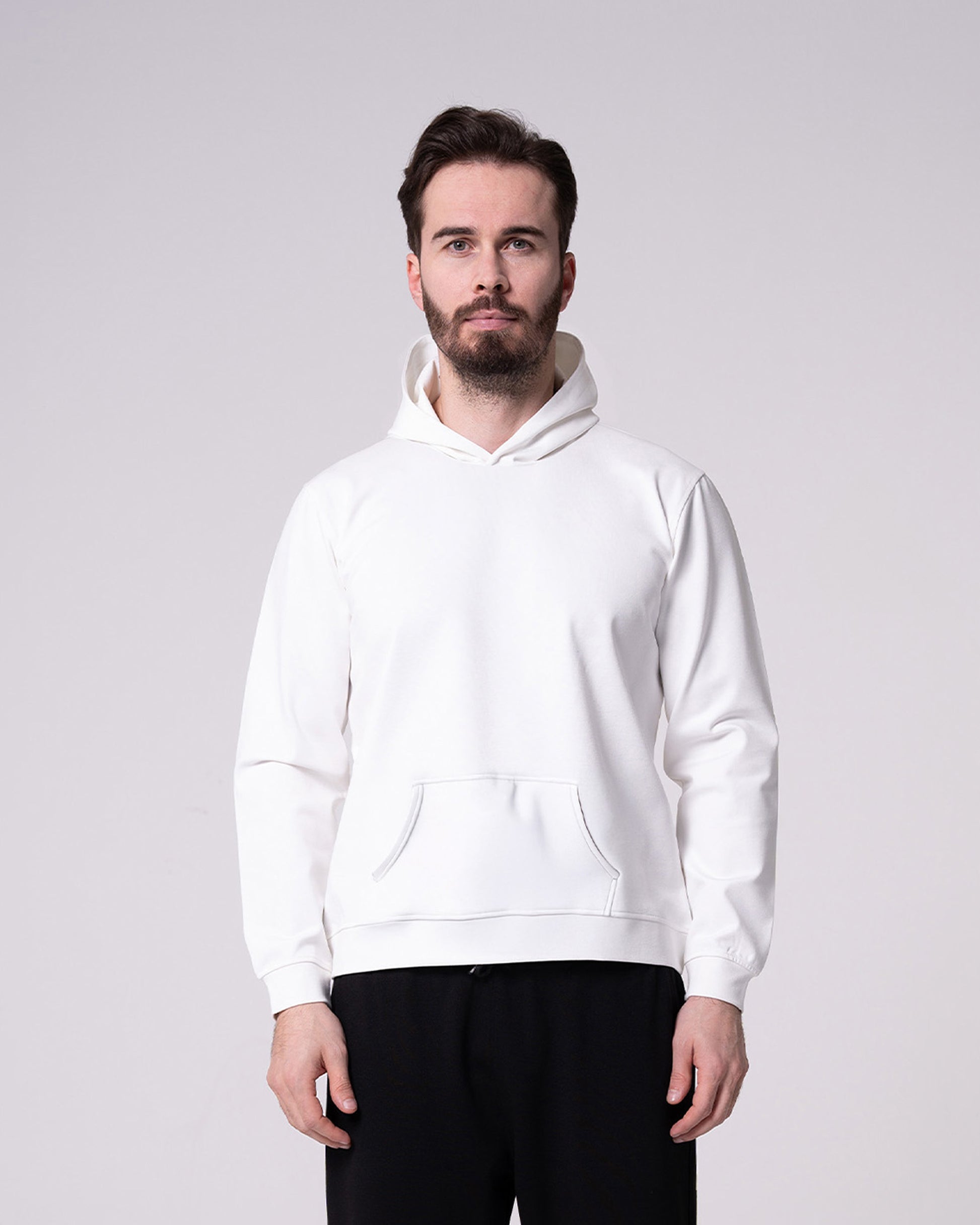 Ekru Kapüşonlu Sweatshirt