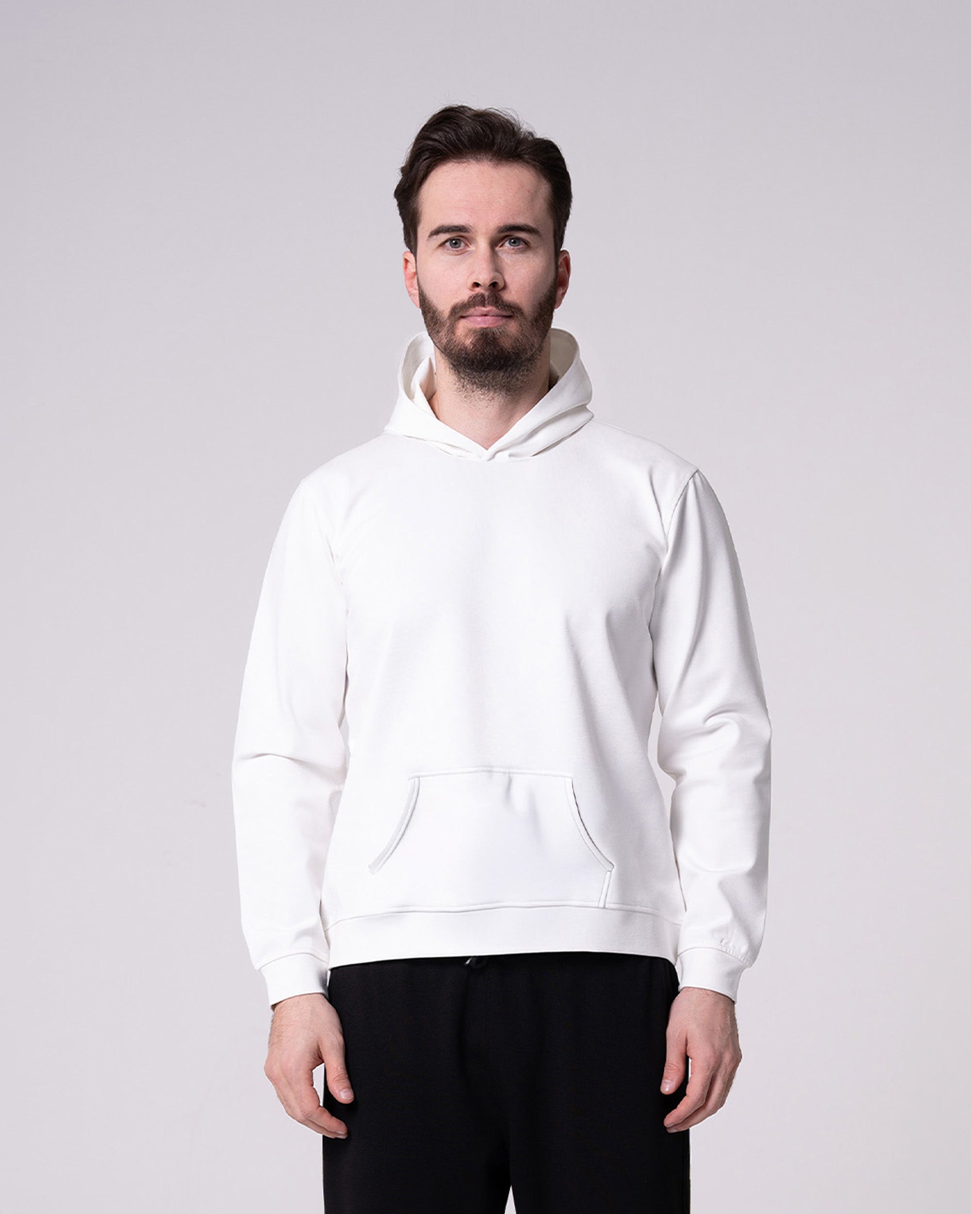 Ekru Kapüşonlu Sweatshirt