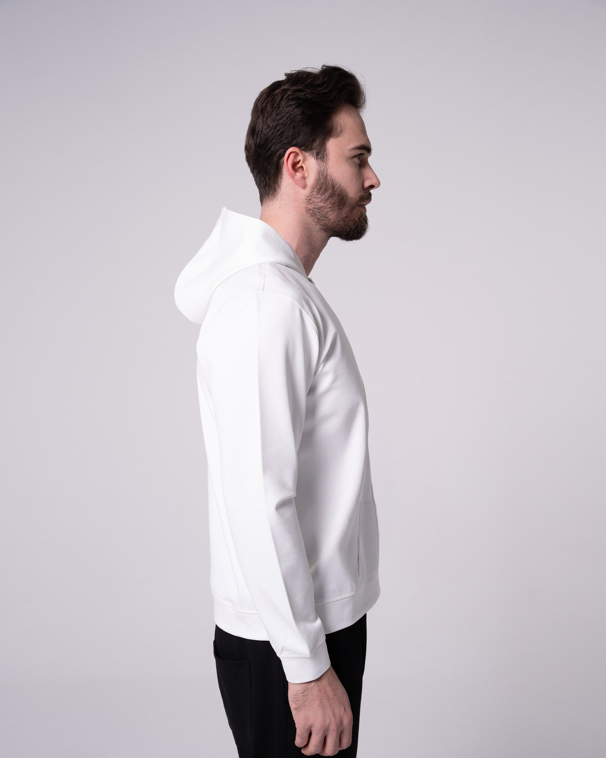 Ekru Kapüşonlu Sweatshirt