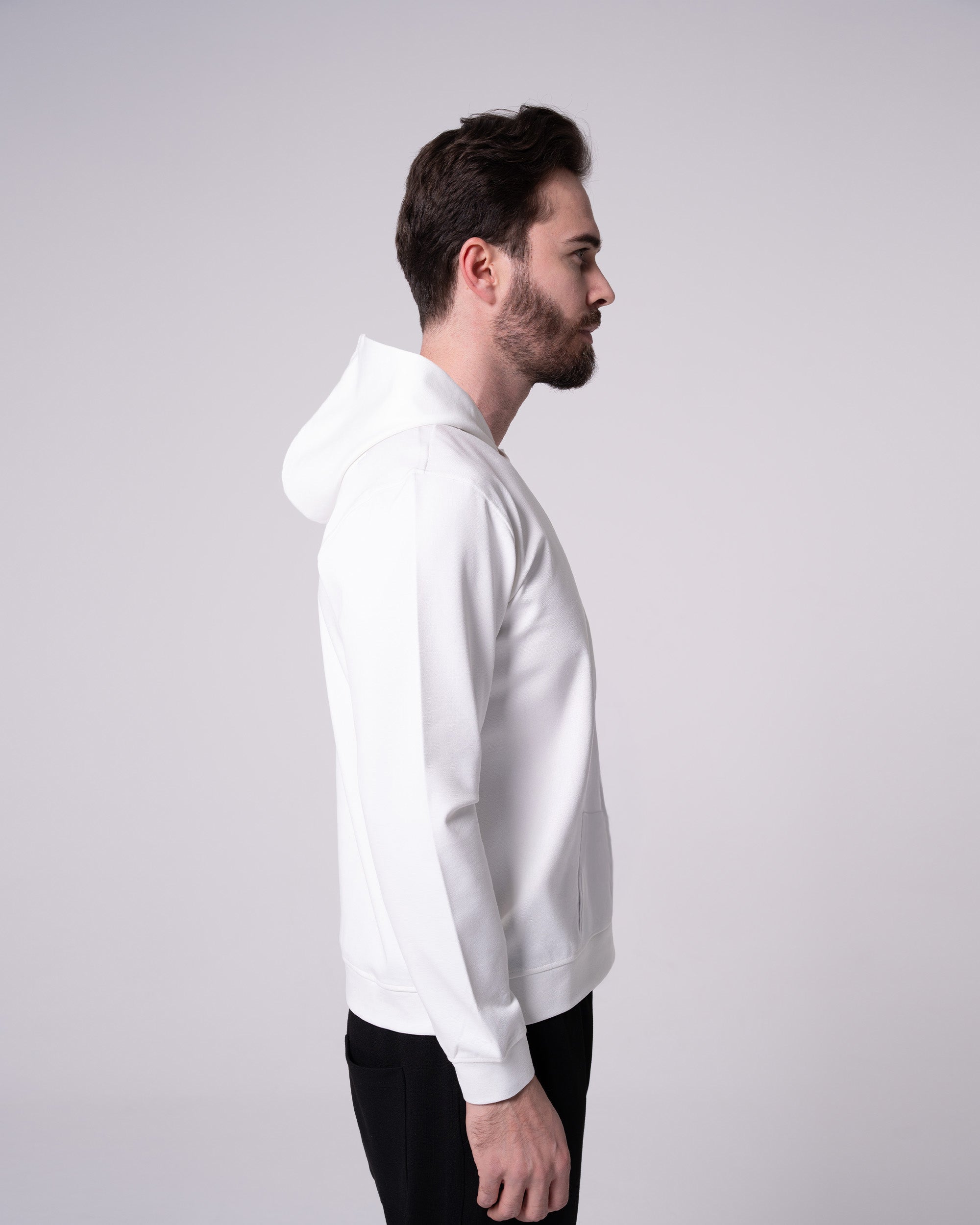 Ekru Kapüşonlu Sweatshirt