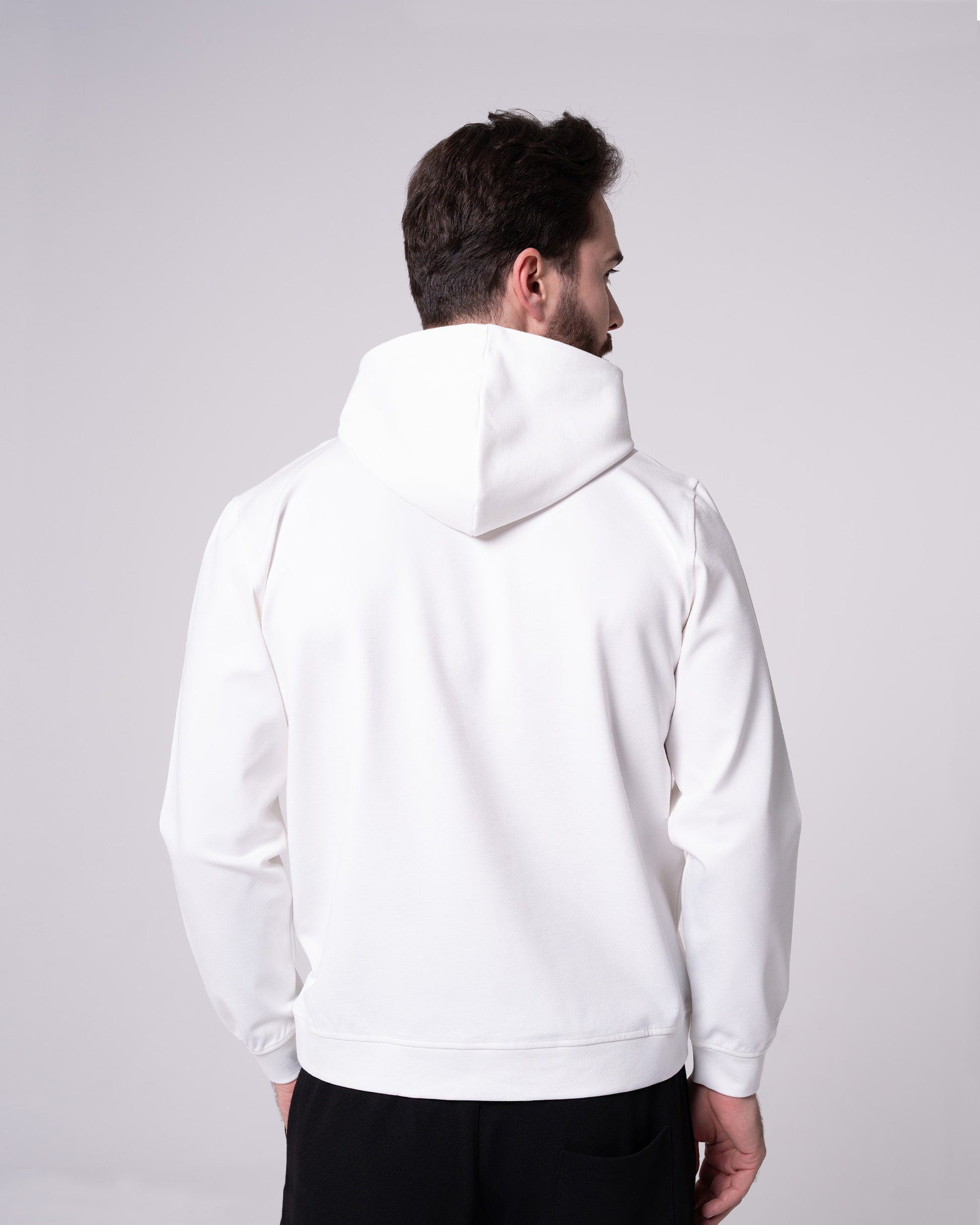 Ekru Kapüşonlu Sweatshirt