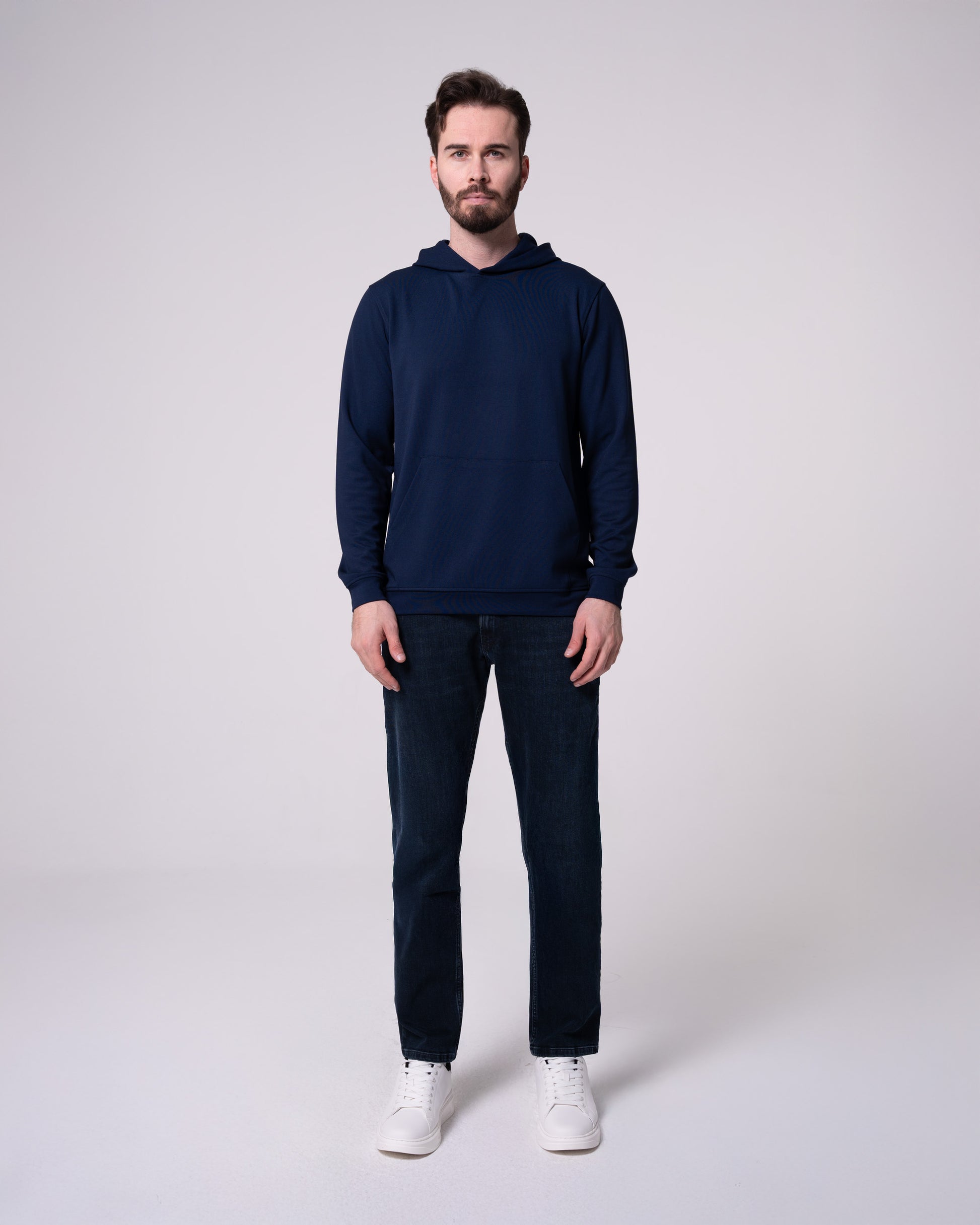 Lacivert Kapüşonlu Sweatshirt