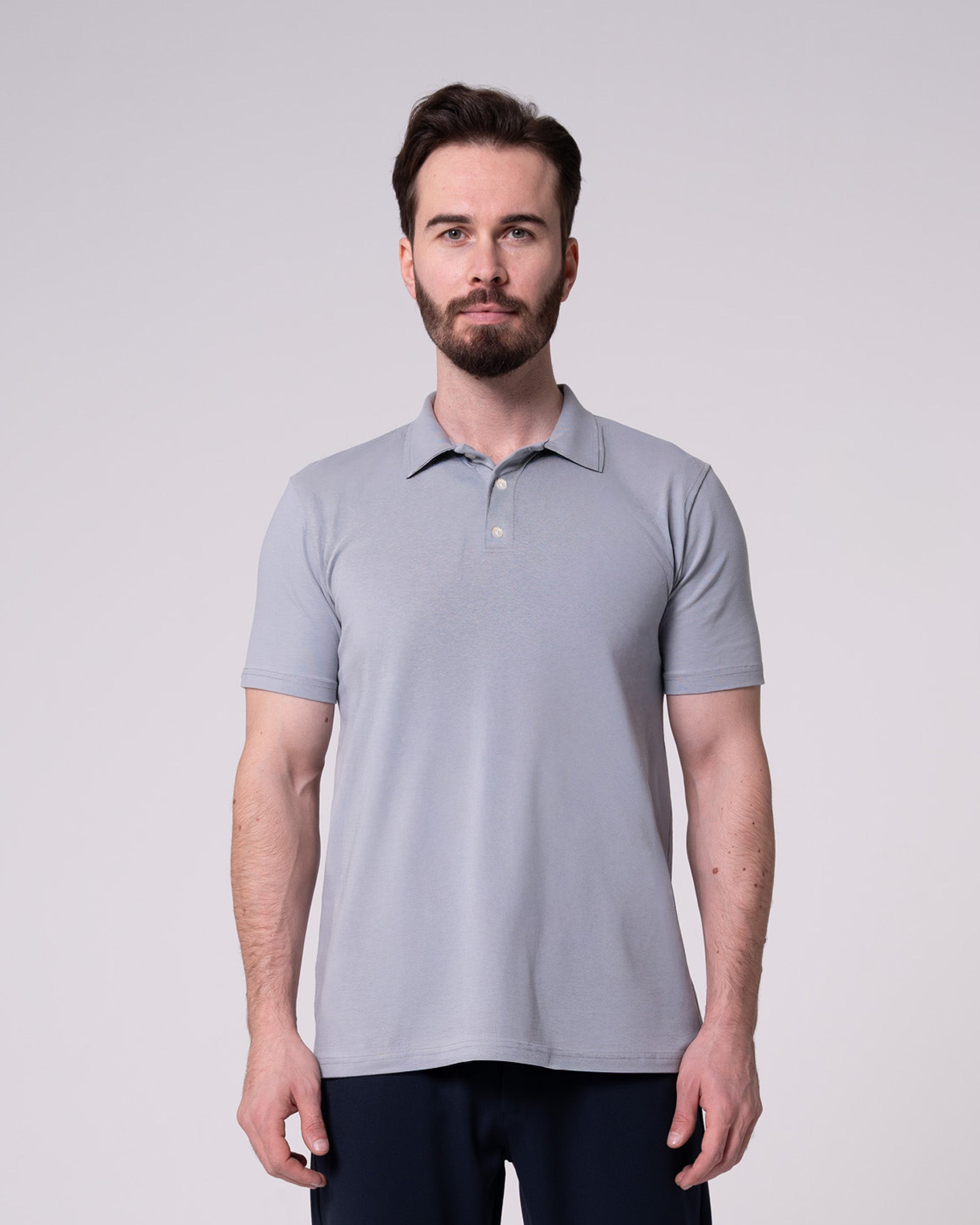 Gri Polo Yaka Tişört
