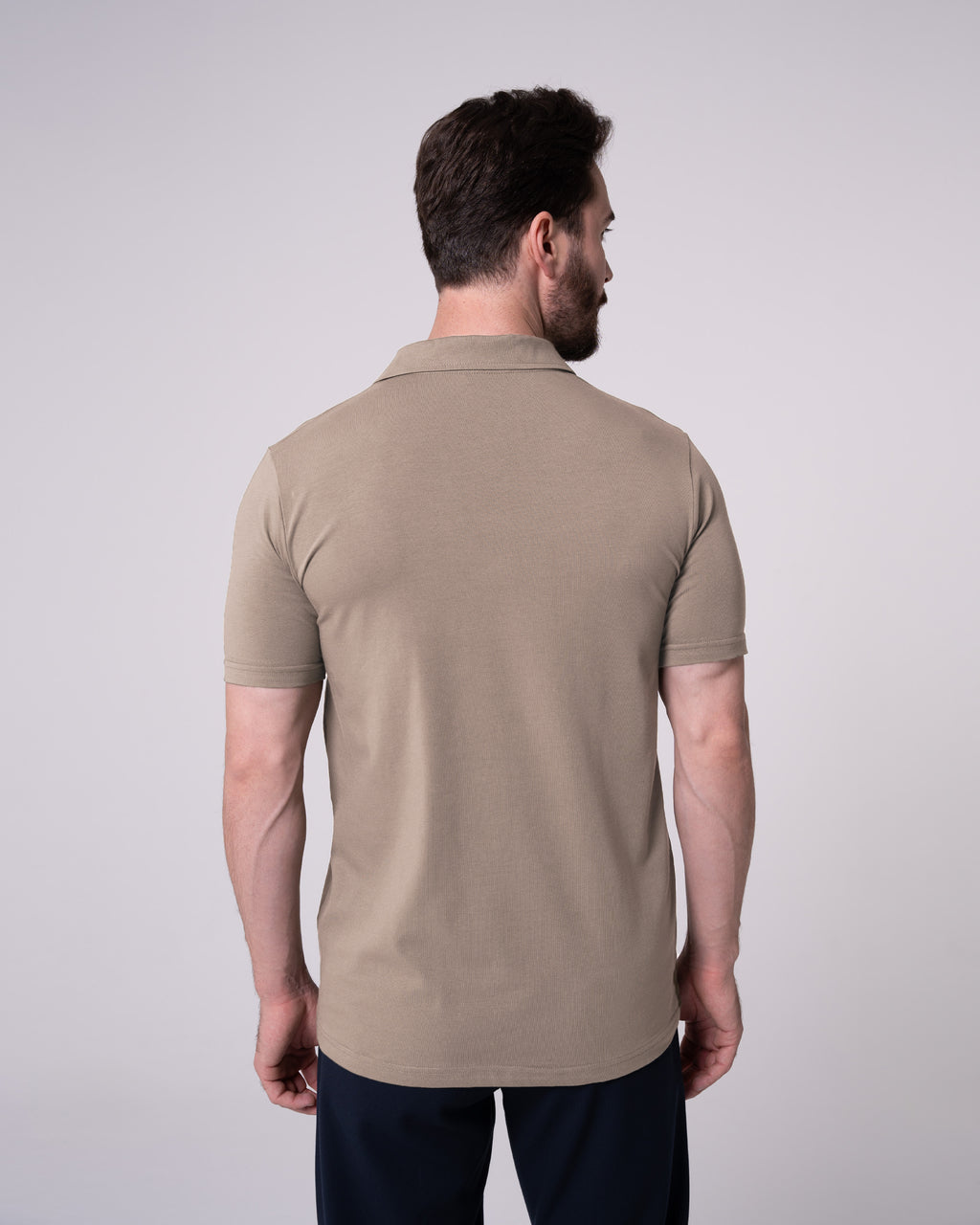 Taş Rengi Polo Yaka Tişört