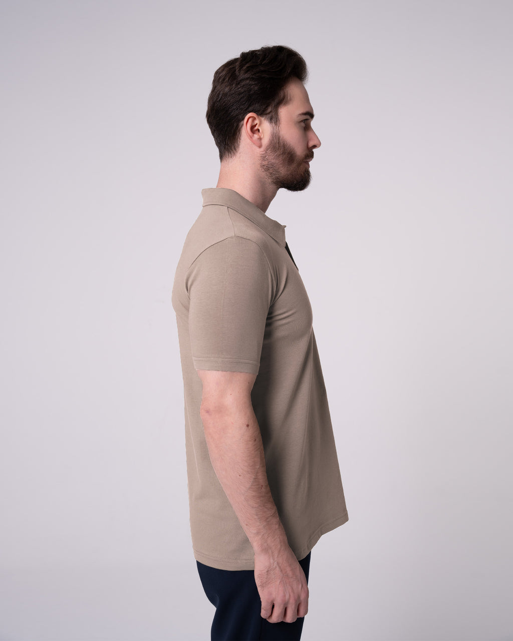 Taş Rengi Polo Yaka Tişört