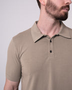 Taş Rengi Polo Yaka Tişört