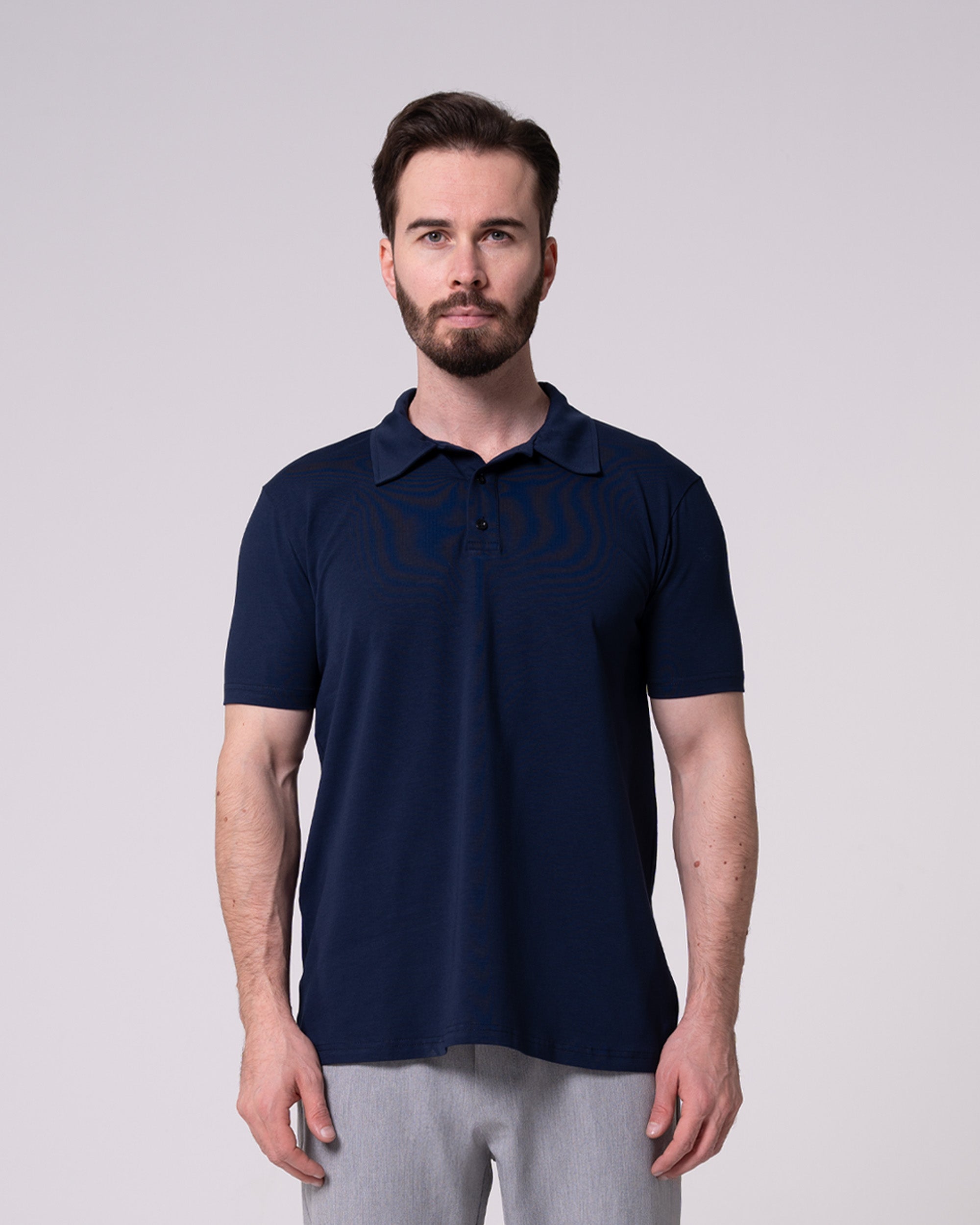 Lacivert Polo Yaka Tişört