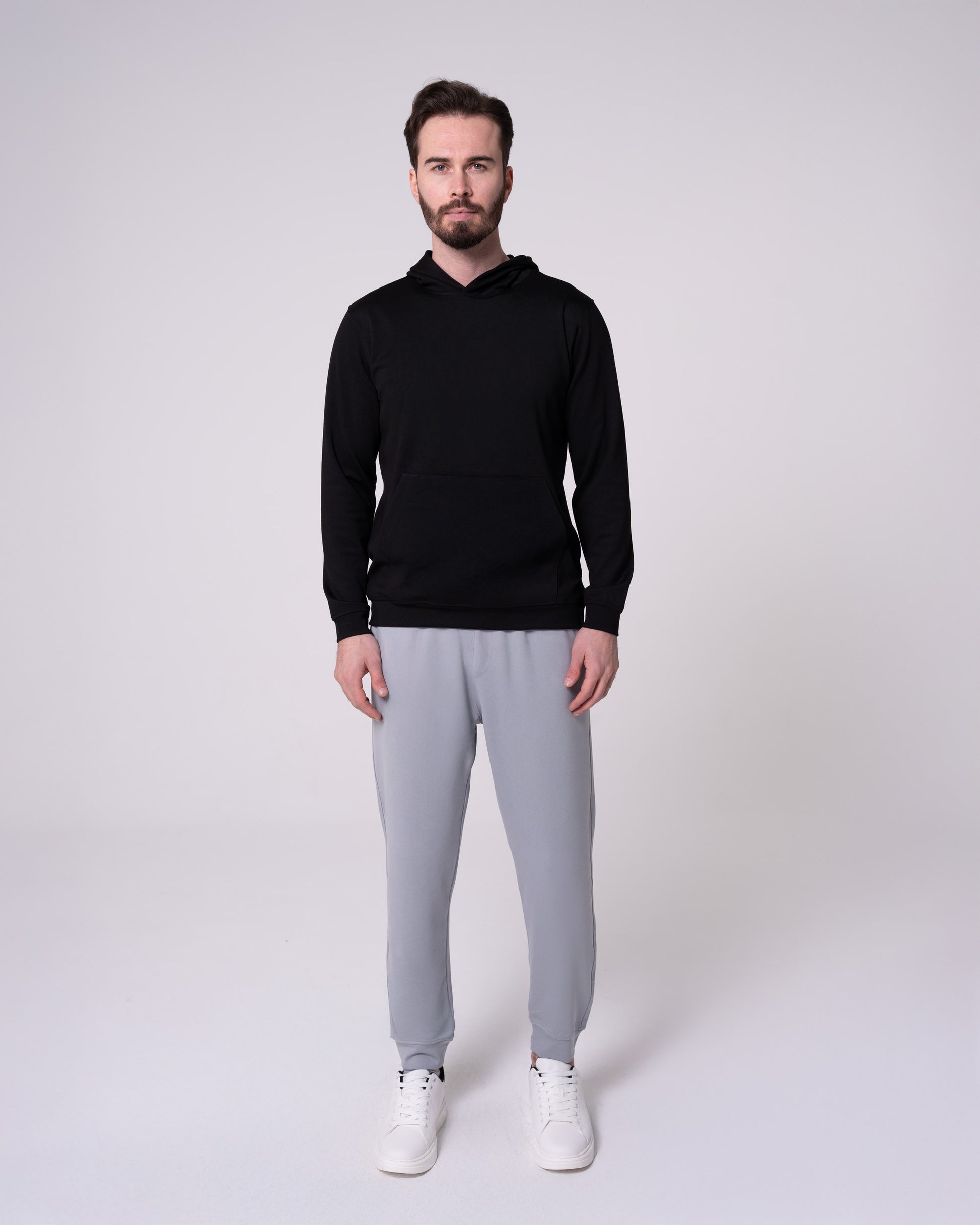 Siyah Kapüşonlu Sweatshirt