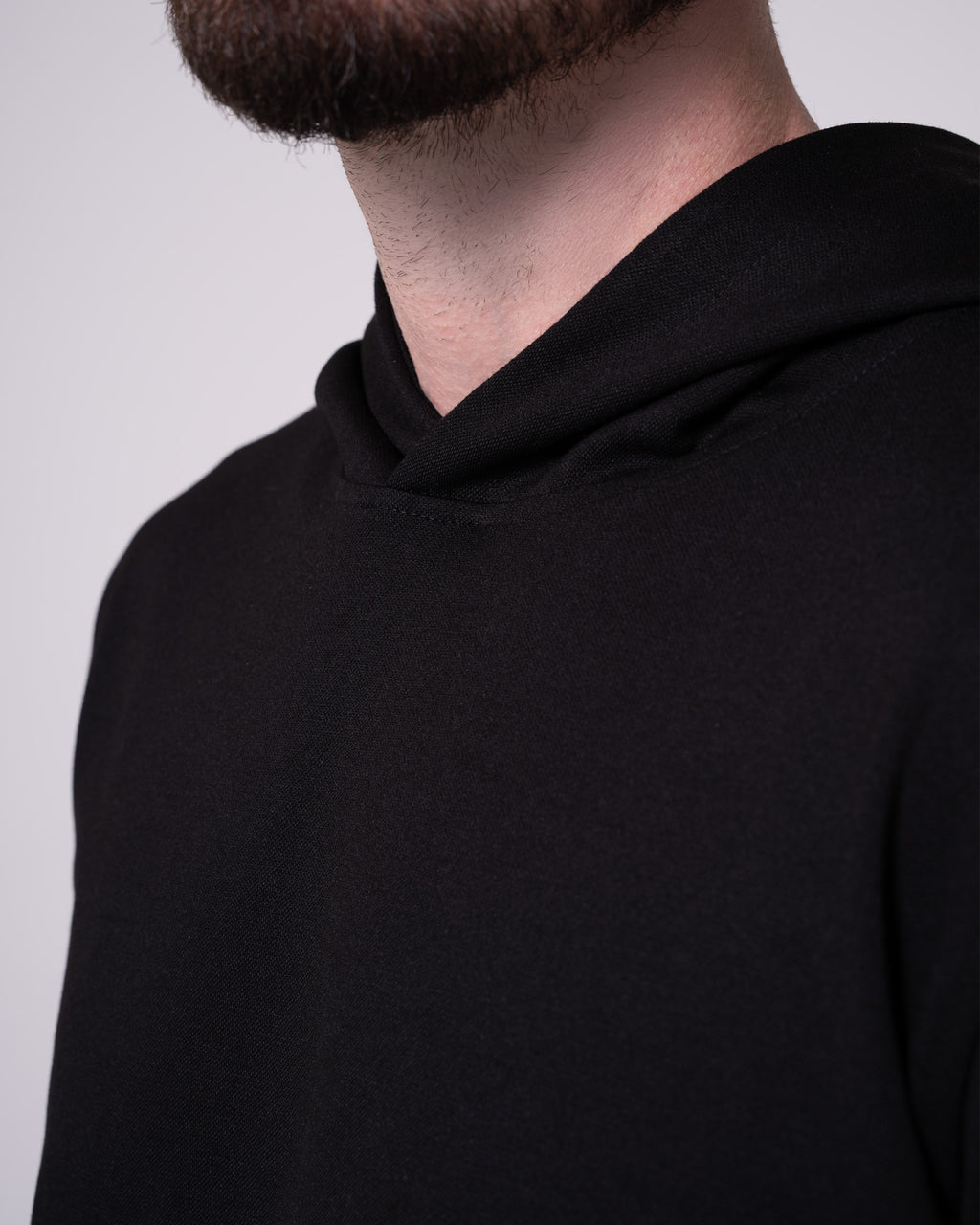 Siyah Kapüşonlu Sweatshirt