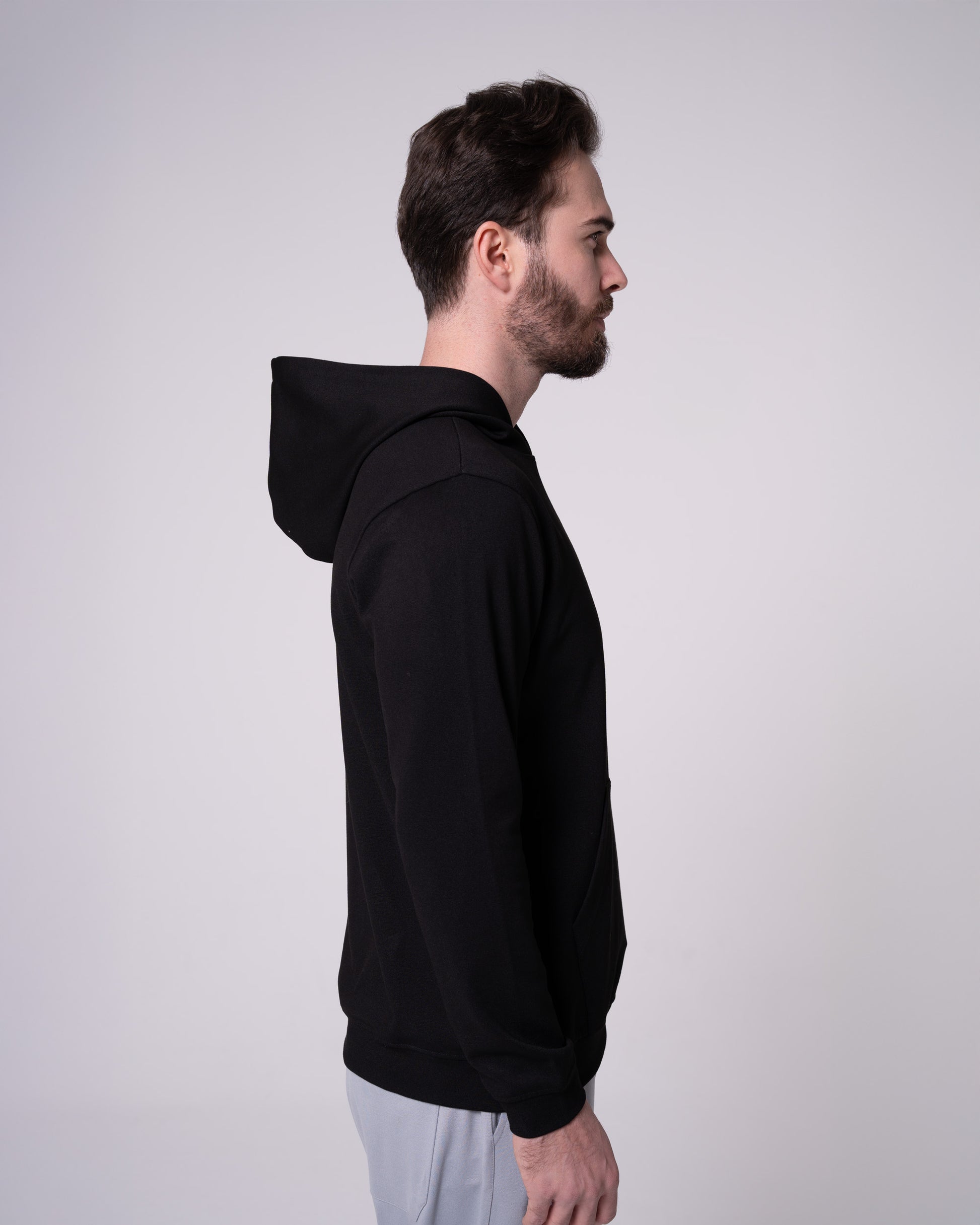 Siyah Kapüşonlu Sweatshirt