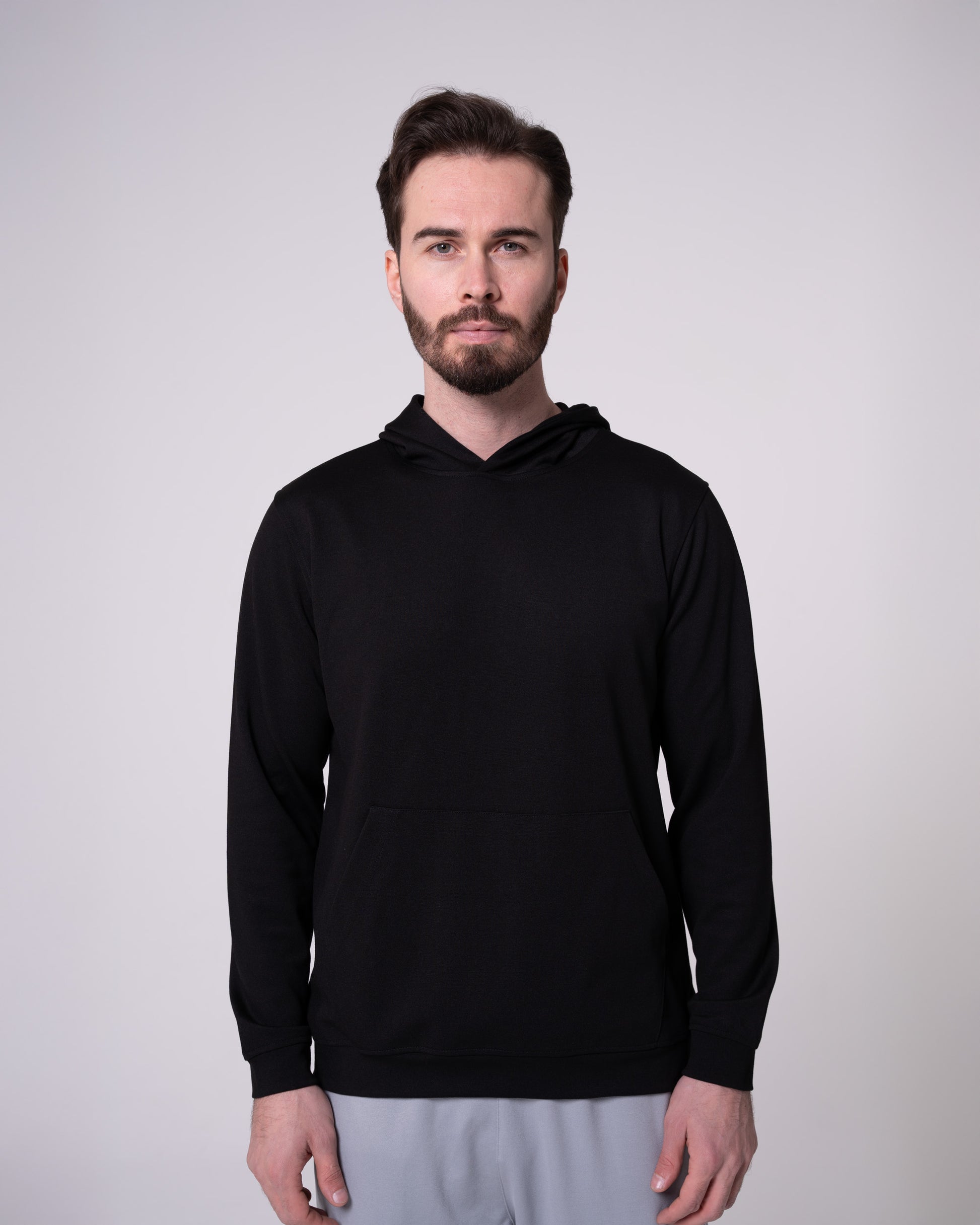 Siyah Kapüşonlu Sweatshirt