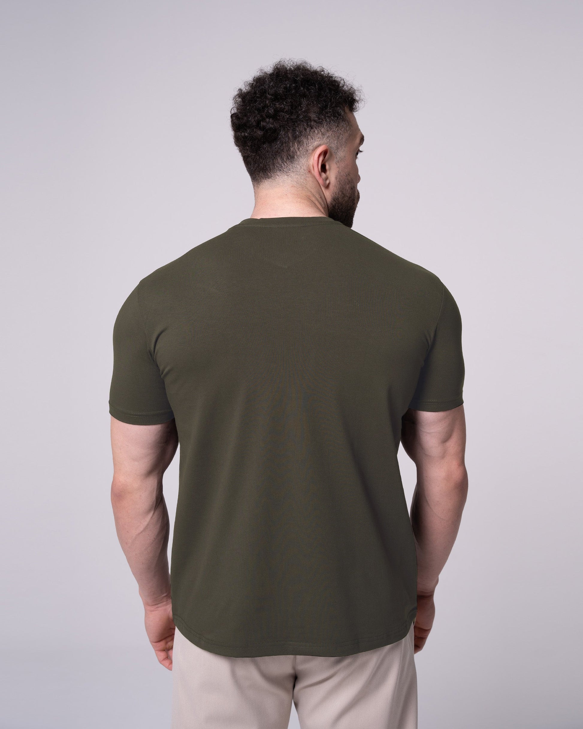 Haki Bisiklet Yaka Tişört Craftlabel