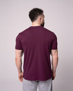 Bordo Bisiklet Yaka Tişört