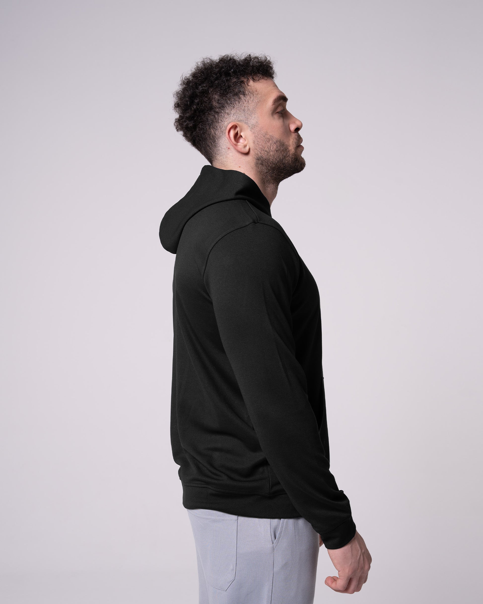 Siyah Kapüşonlu Sweatshirt