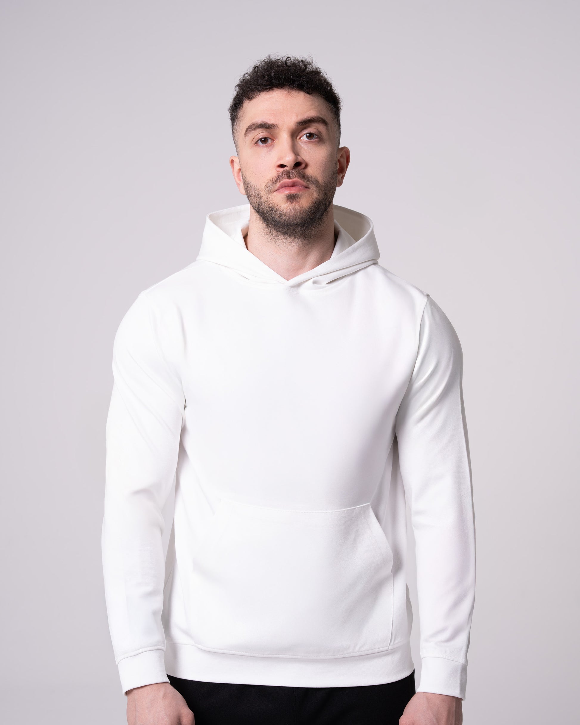 Ekru Kapüşonlu Sweatshirt