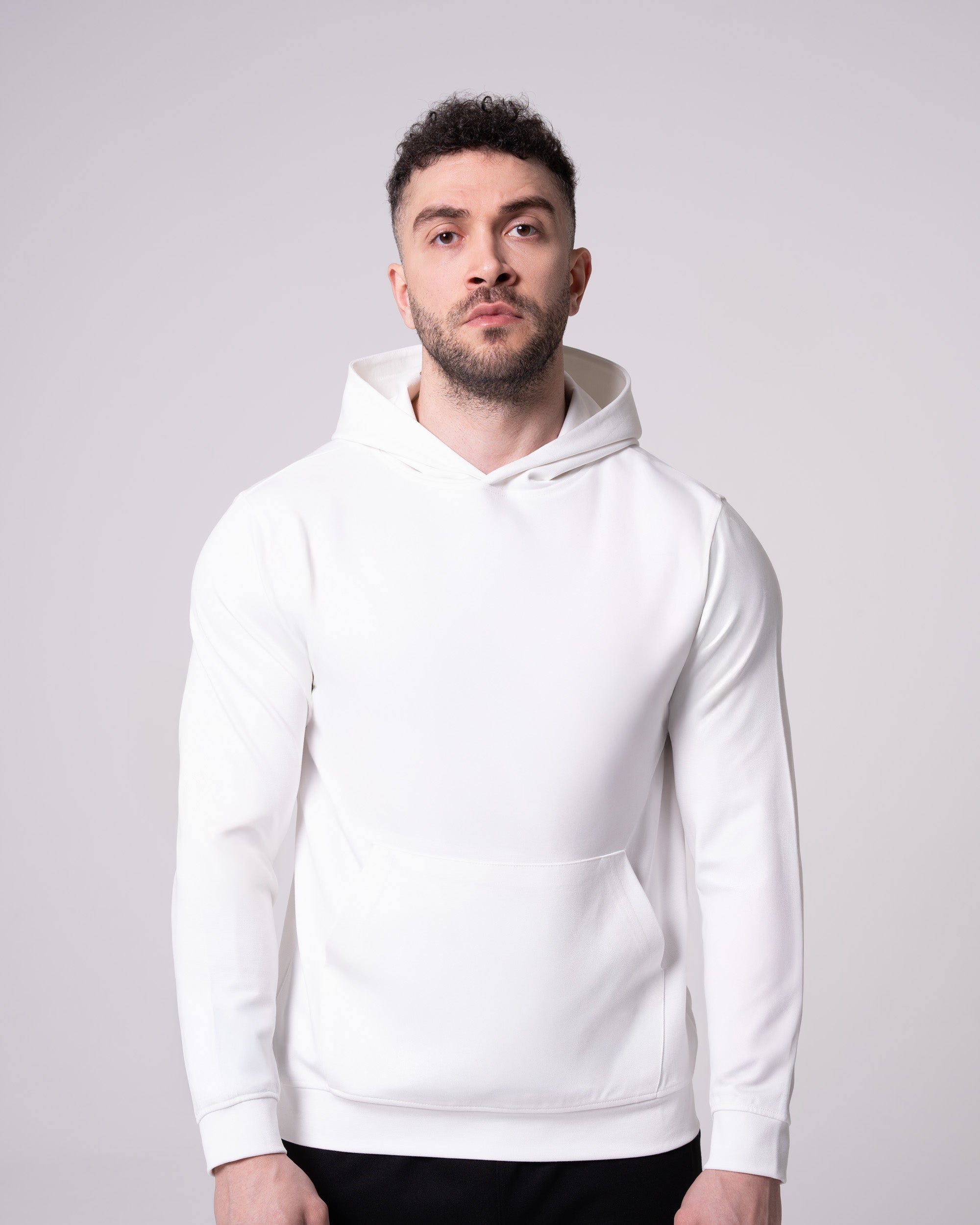 Ekru Kapüşonlu Sweatshirt