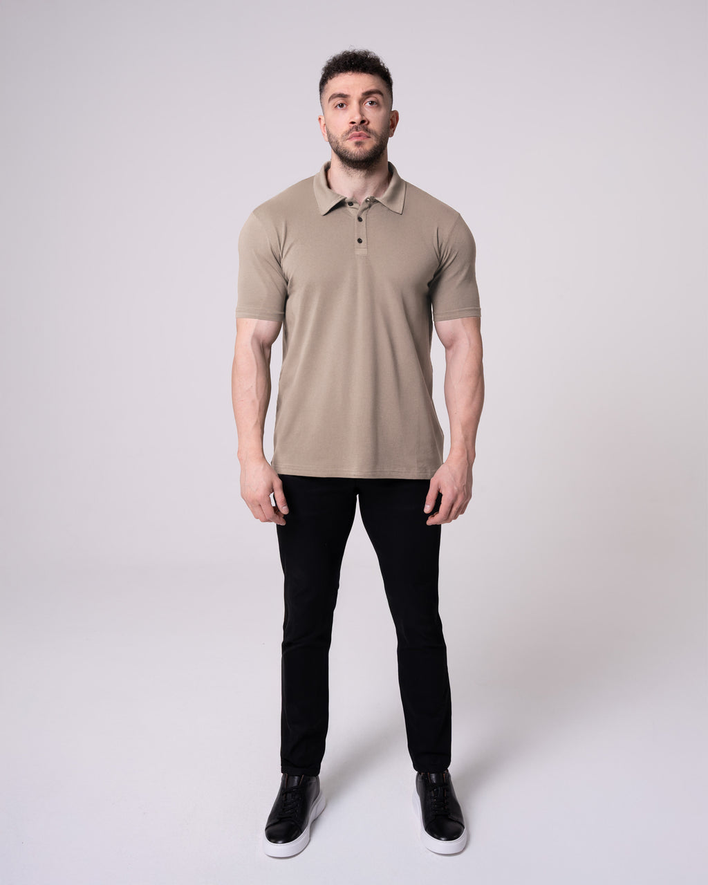 Taş Rengi Polo Yaka Tişört