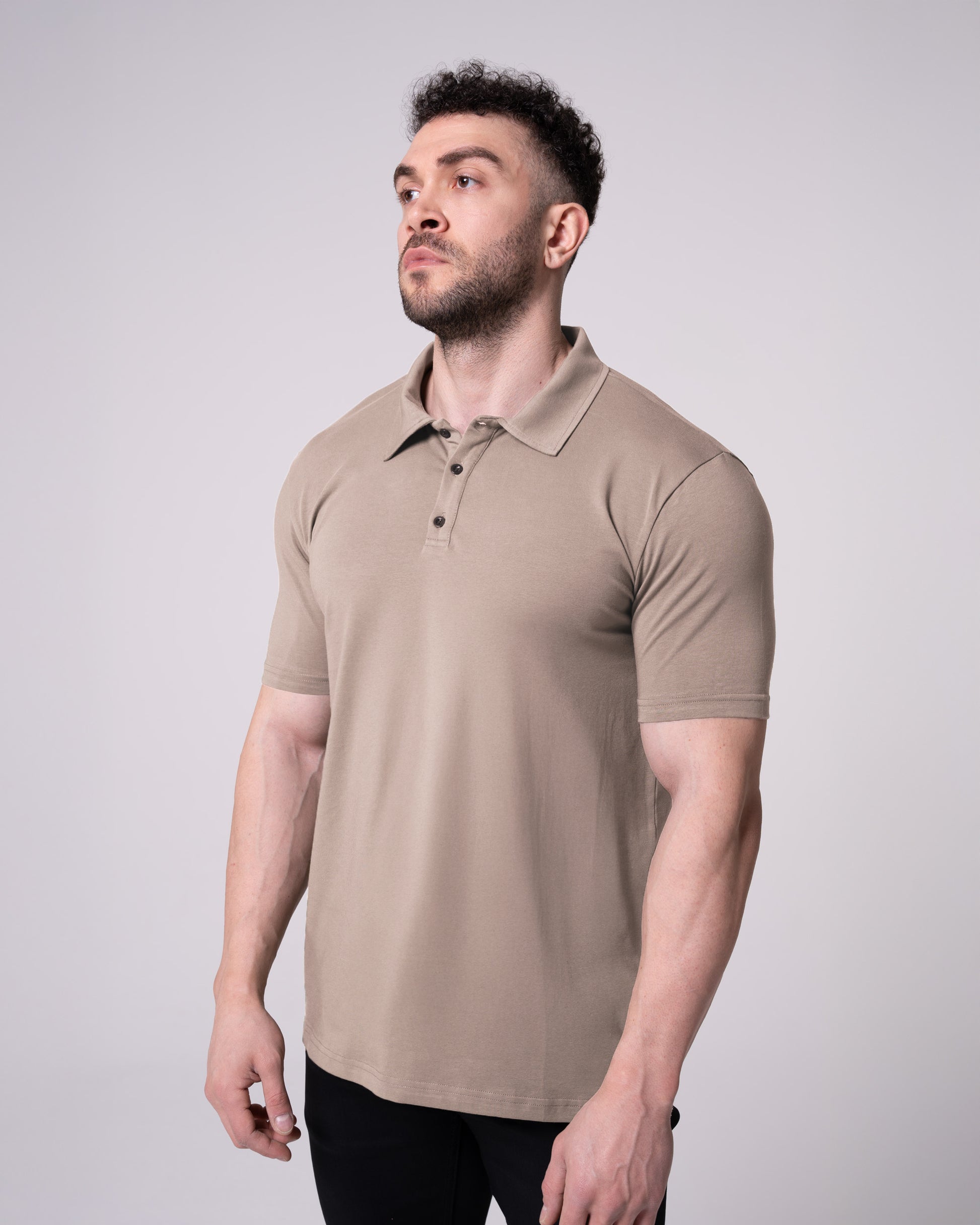 Taş Rengi Polo Yaka Tişört