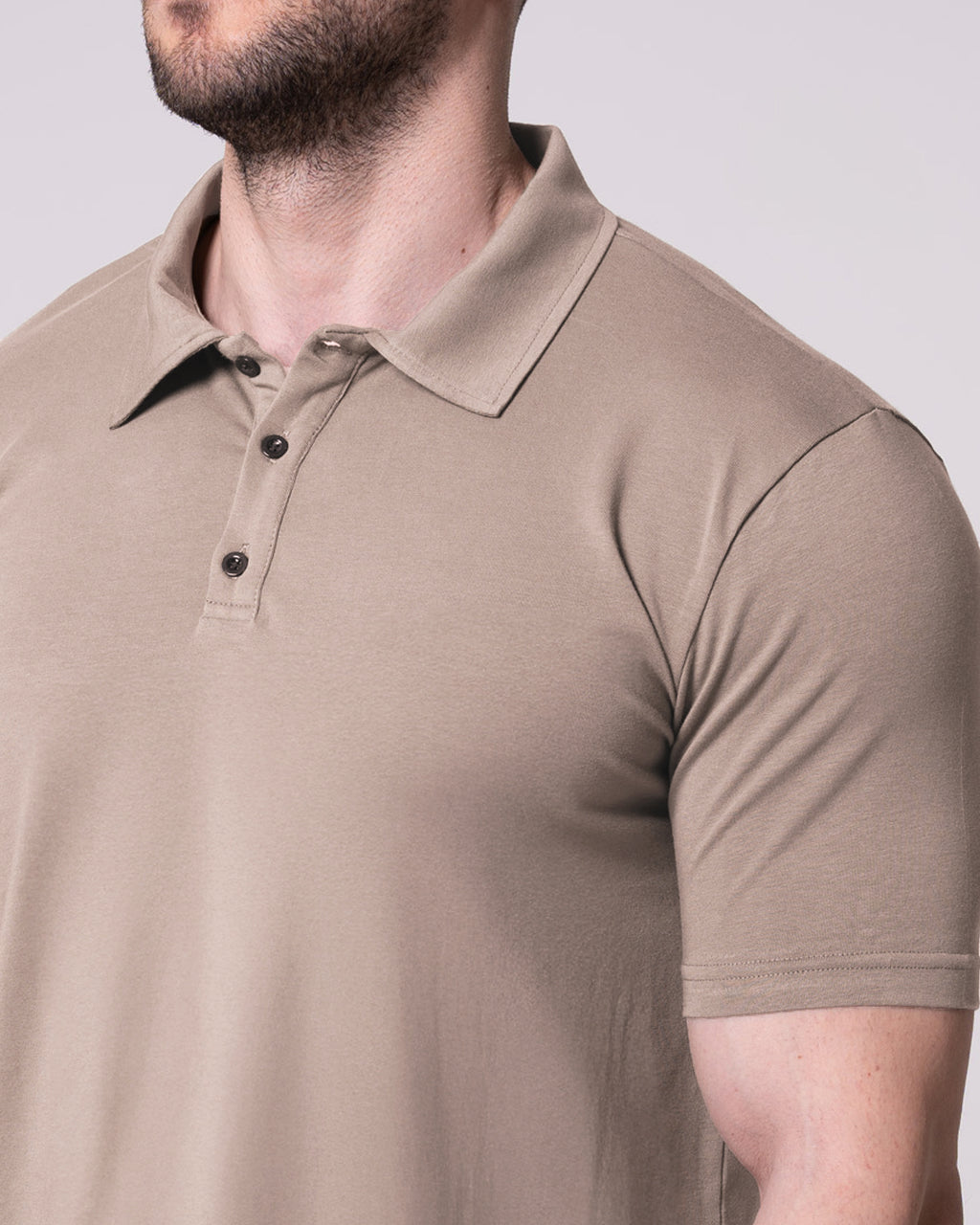 Taş Rengi Polo Yaka Tişört