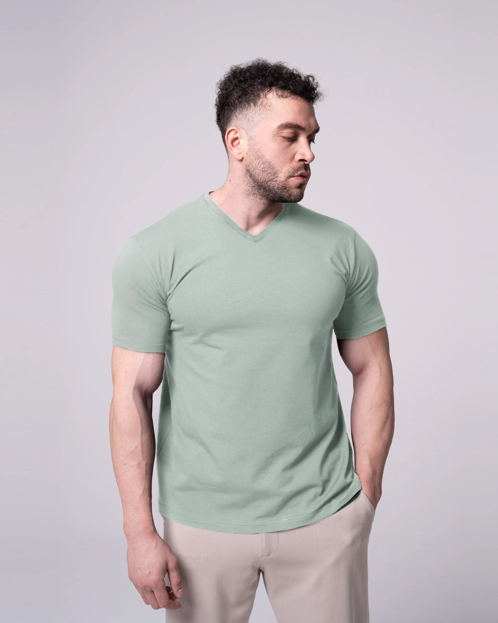 Mint V Yaka Tişört Craftlabel