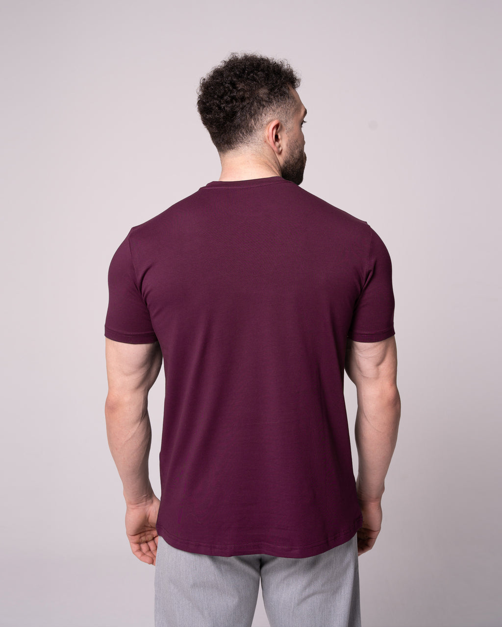 Bordo V Yaka Tişört