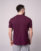 Bordo V Yaka Tişört