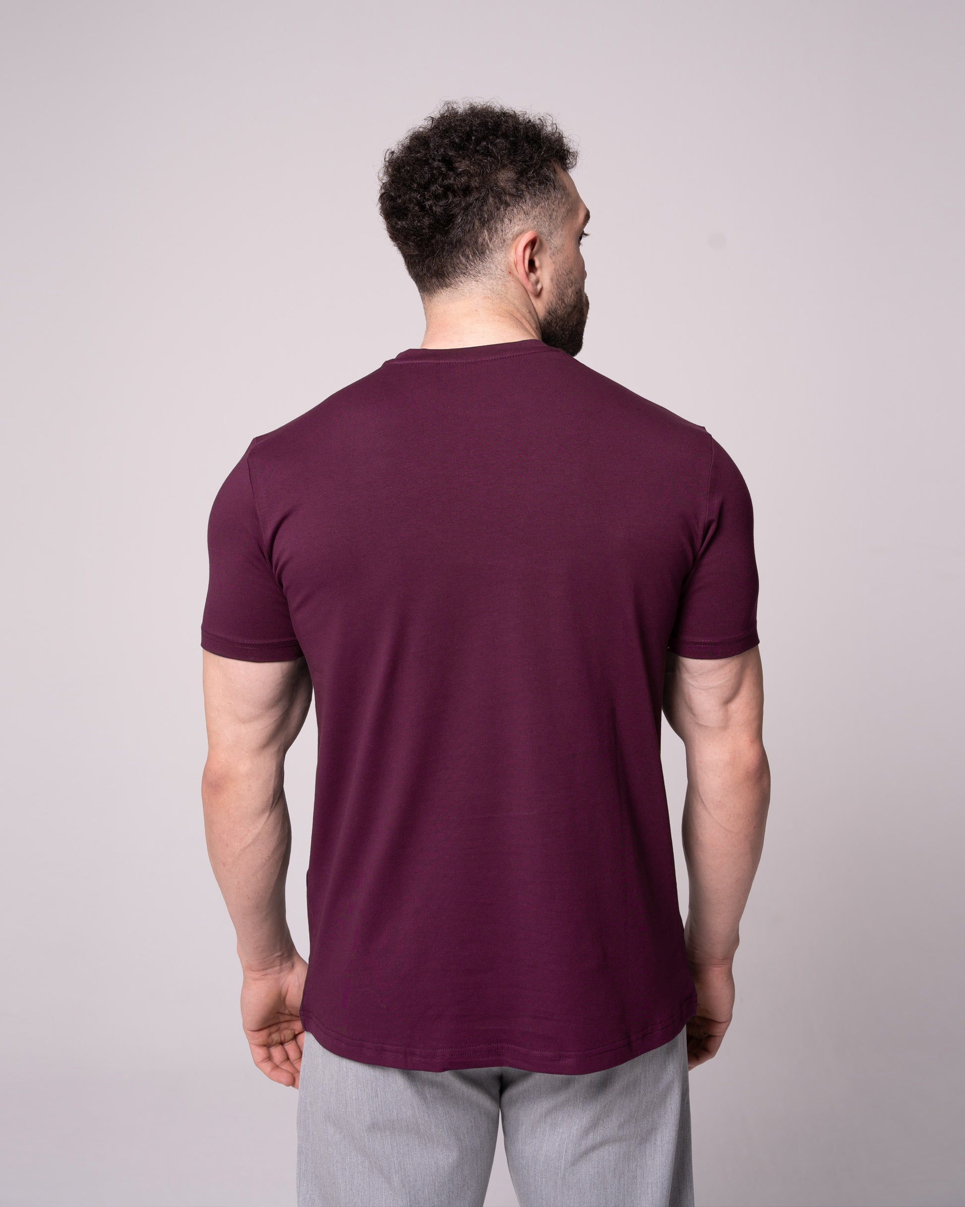 Bordo V Yaka Tişört