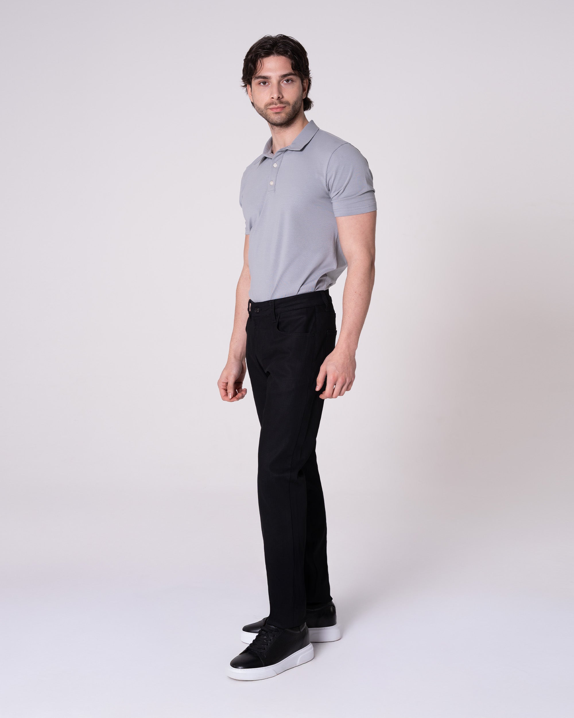 Siyah Comfort Fit Kot Pantolon Craftlabel