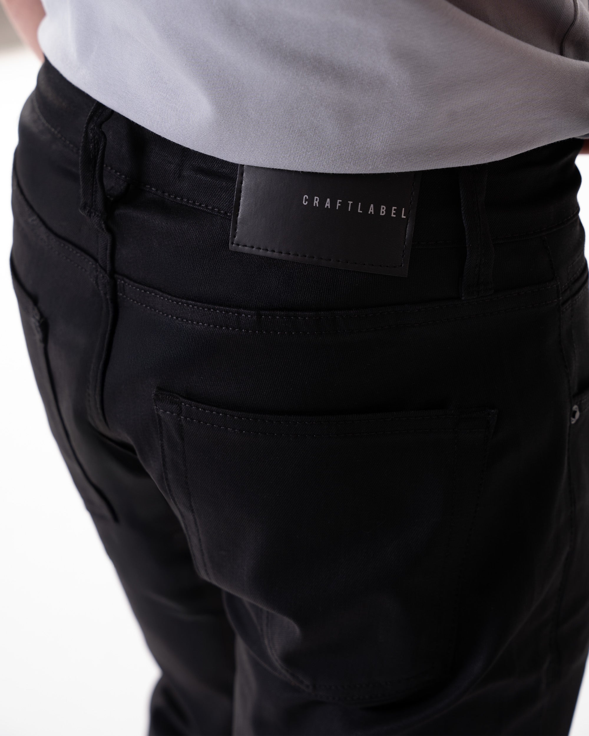 Siyah Comfort Fit Kot Pantolon Craftlabel