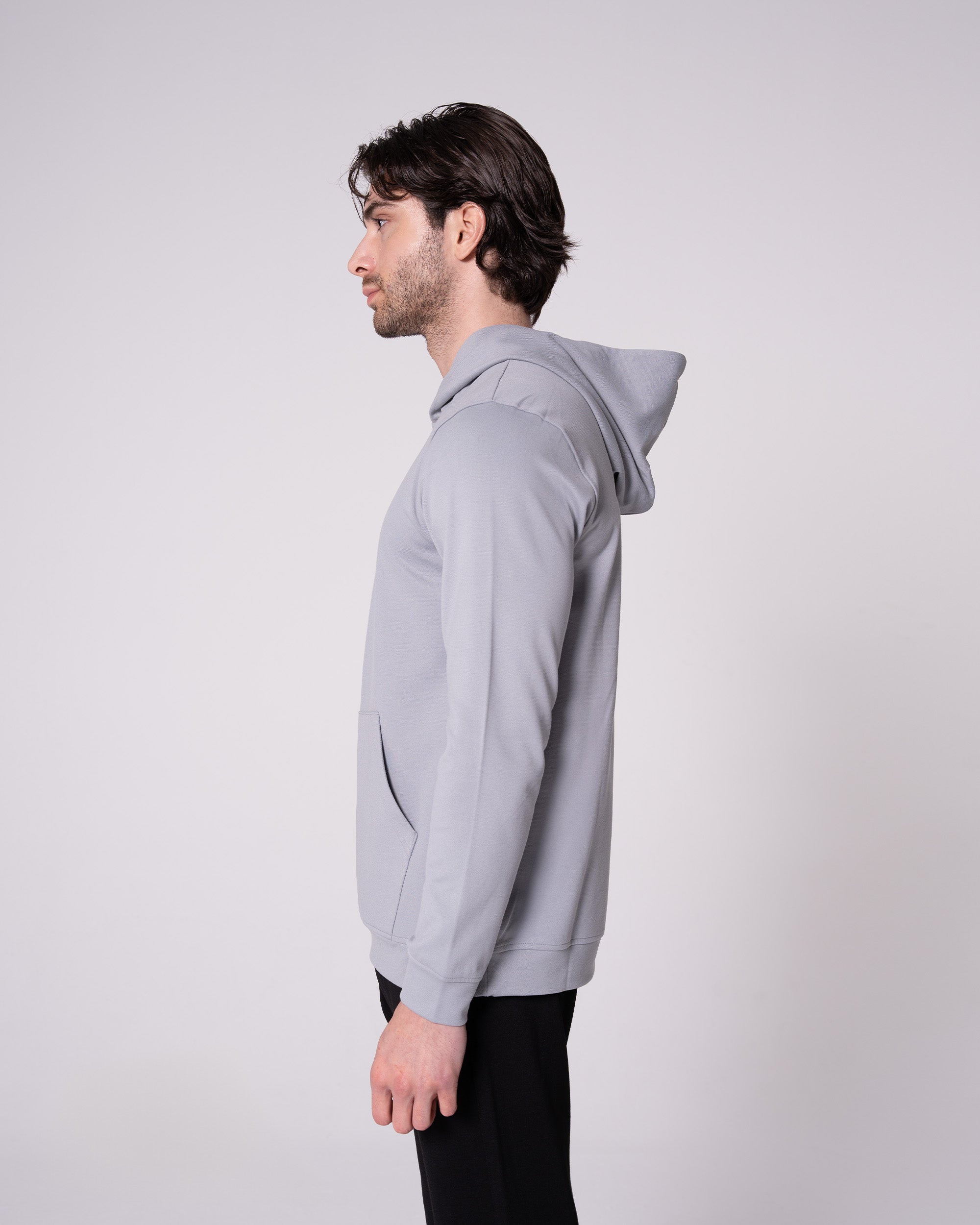 Gri Kapüşonlu Sweaatshirt Craftlabel