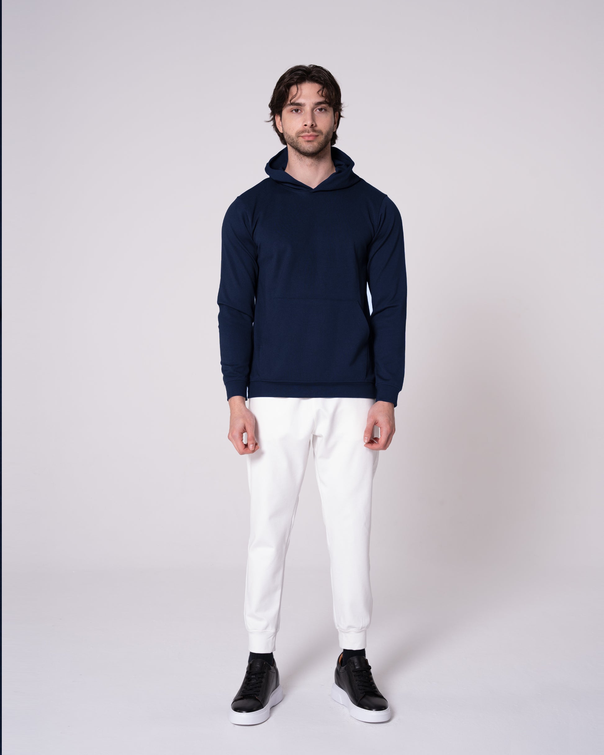 Lacivert Kapüşonlu Sweatshirt
