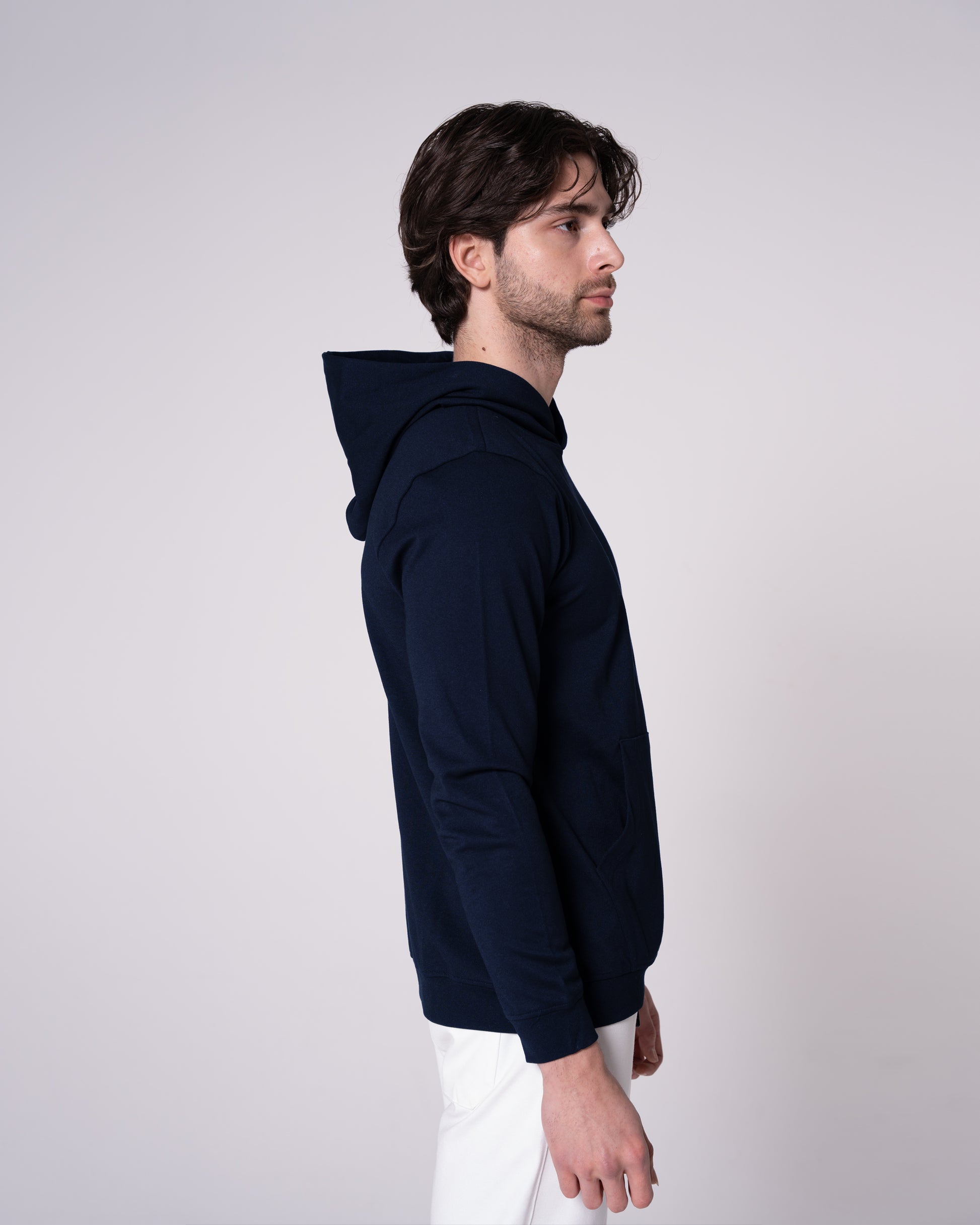 Lacivert Kapüşonlu Sweatshirt